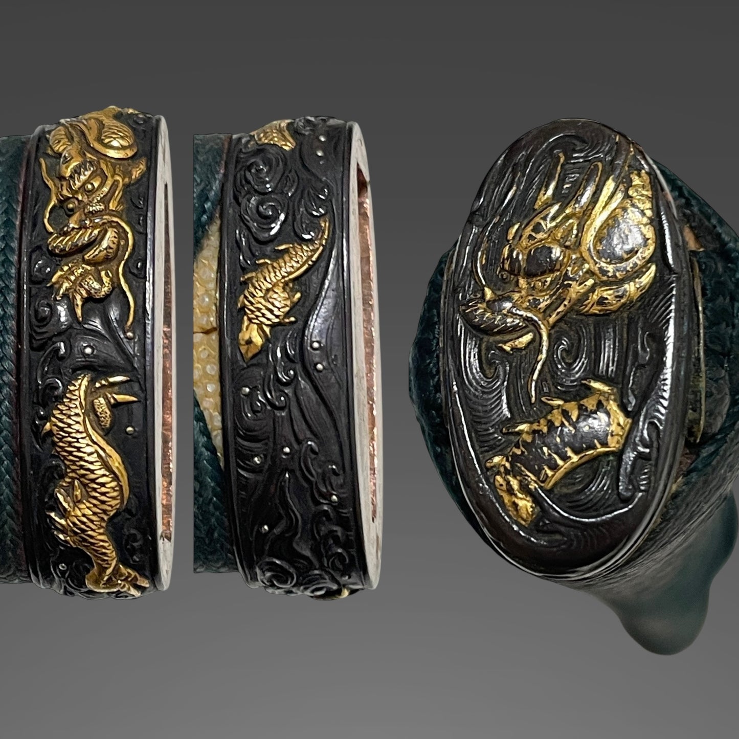 Kashu Kaneshige 加州兼重 Long and Heavy KATANA, Dragon Fuchikashira, Late Edo period