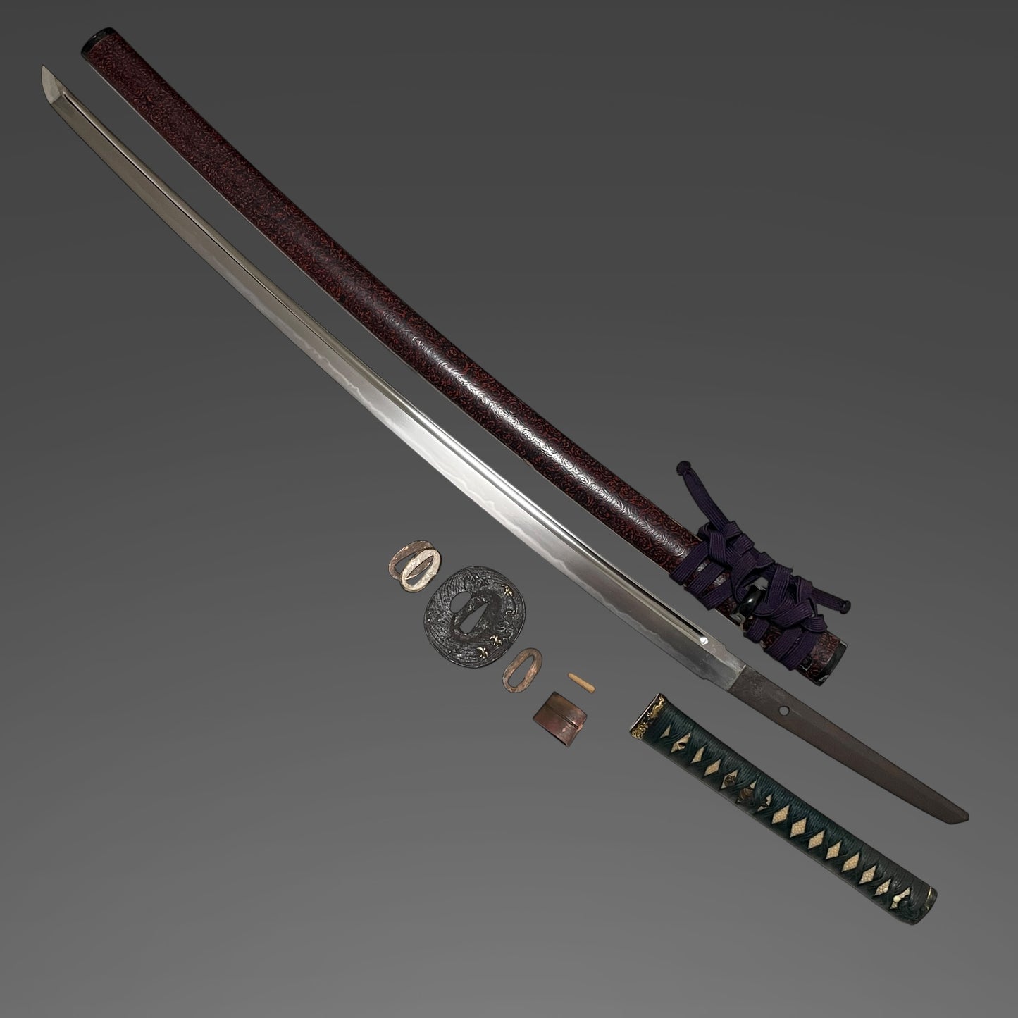 Kashu Kaneshige 加州兼重 Long and Heavy KATANA, Dragon Fuchikashira, Late Edo period