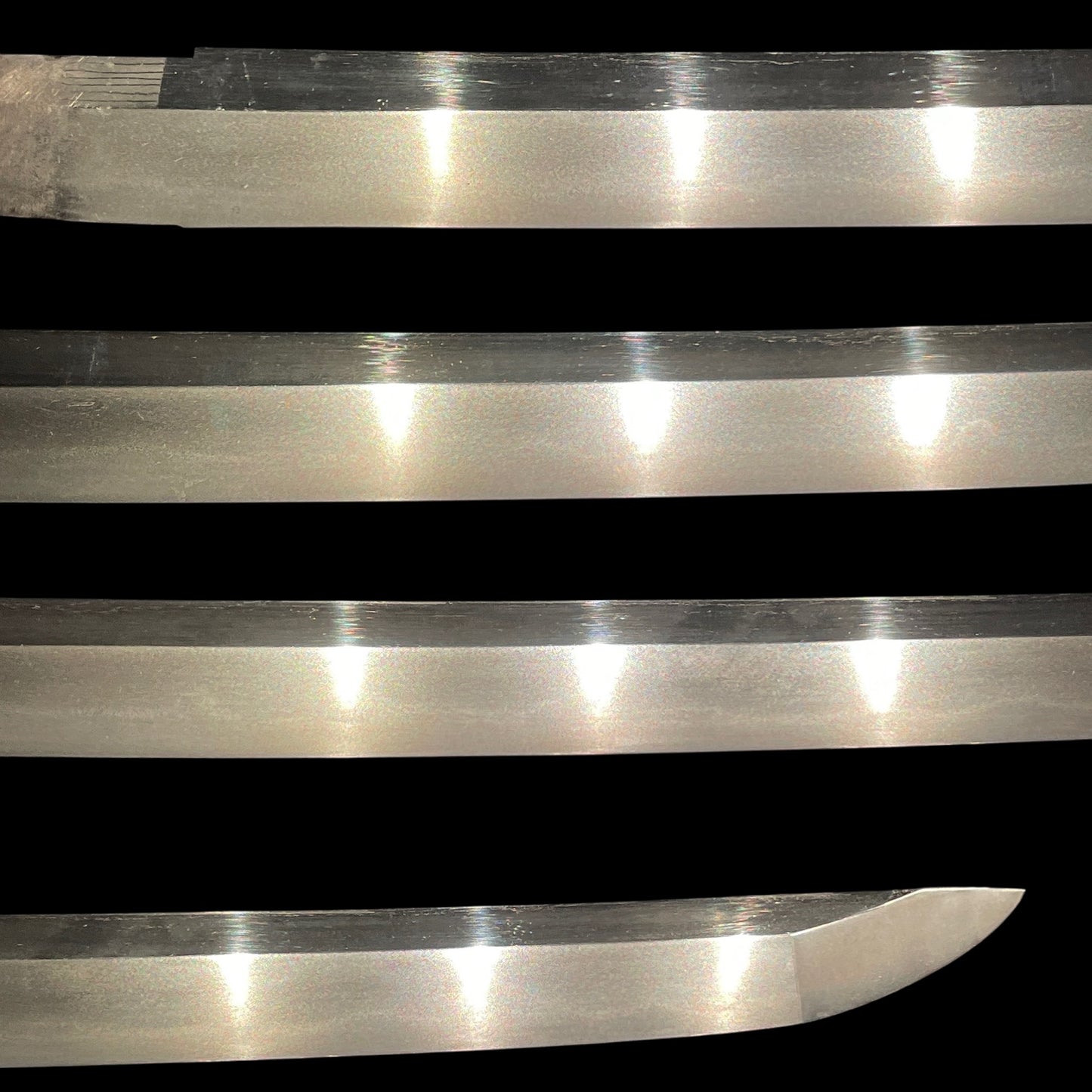 Red Wakizashi Shibuichi Fittings 四分一金具, Signed Fuchi, with Kozuka Kogai,  Edo