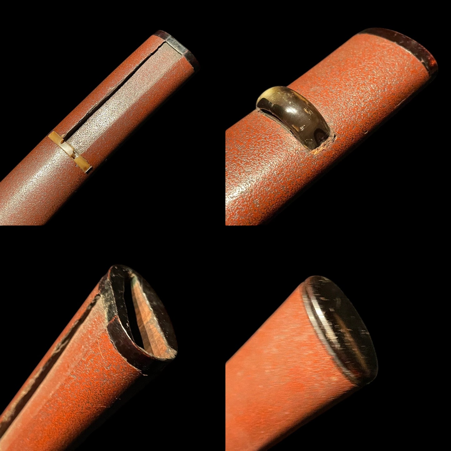 Red TANTO with KOZUKA, Gunome Hamon Thick Blade, Edo period mumei