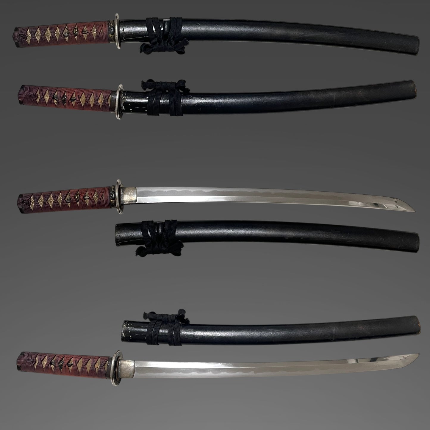 Chrysanthemum Tsuba 菊鍔 Short Wakizashi, Thick blade, Edo period mumei