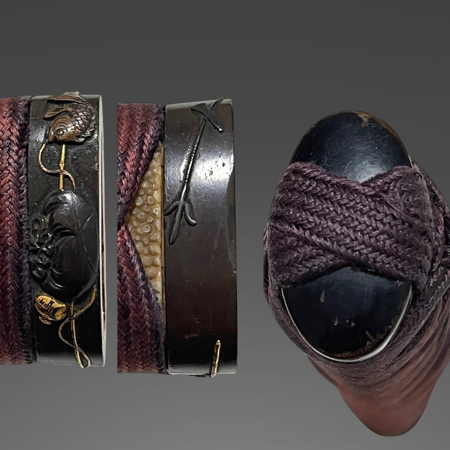 Chrysanthemum Tsuba 菊鍔 Short Wakizashi, Thick blade, Edo period mumei