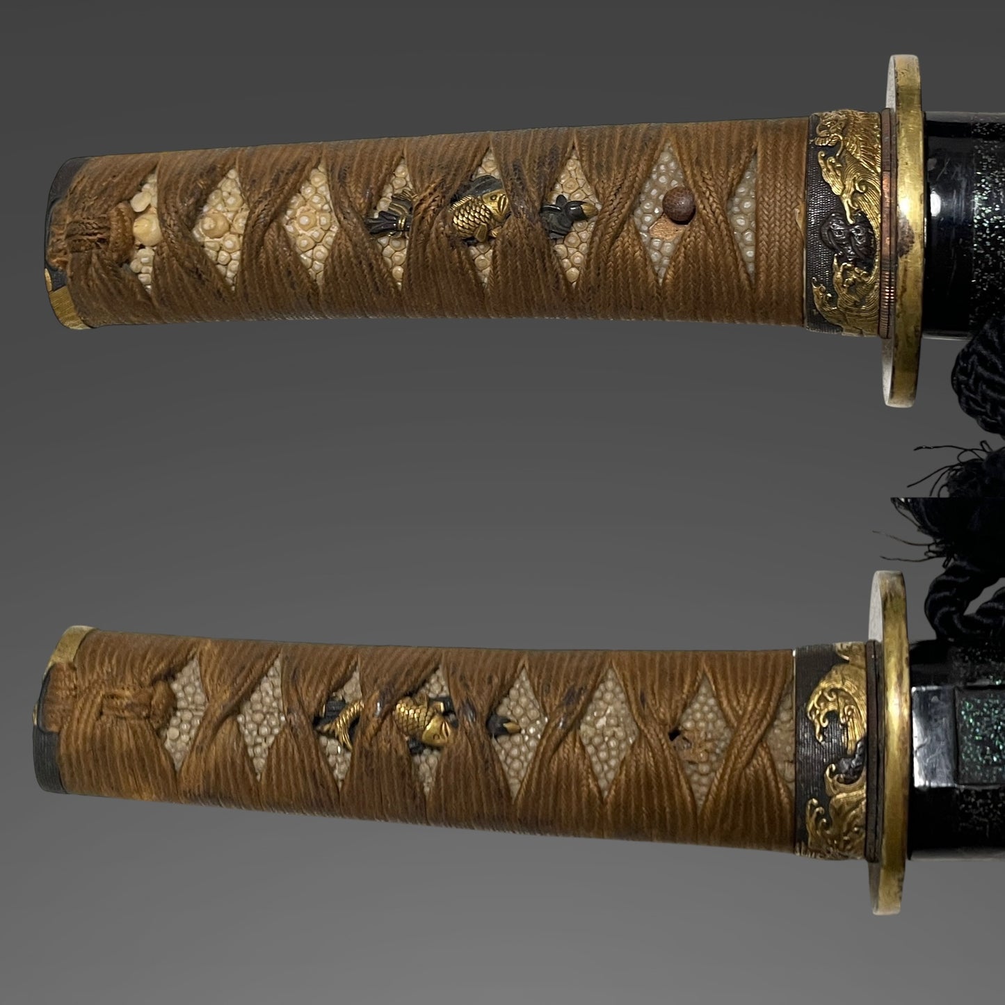 Kanmuriotoshi 冠落とし Wakizashi, Deer Tsuba, Edo period mumei