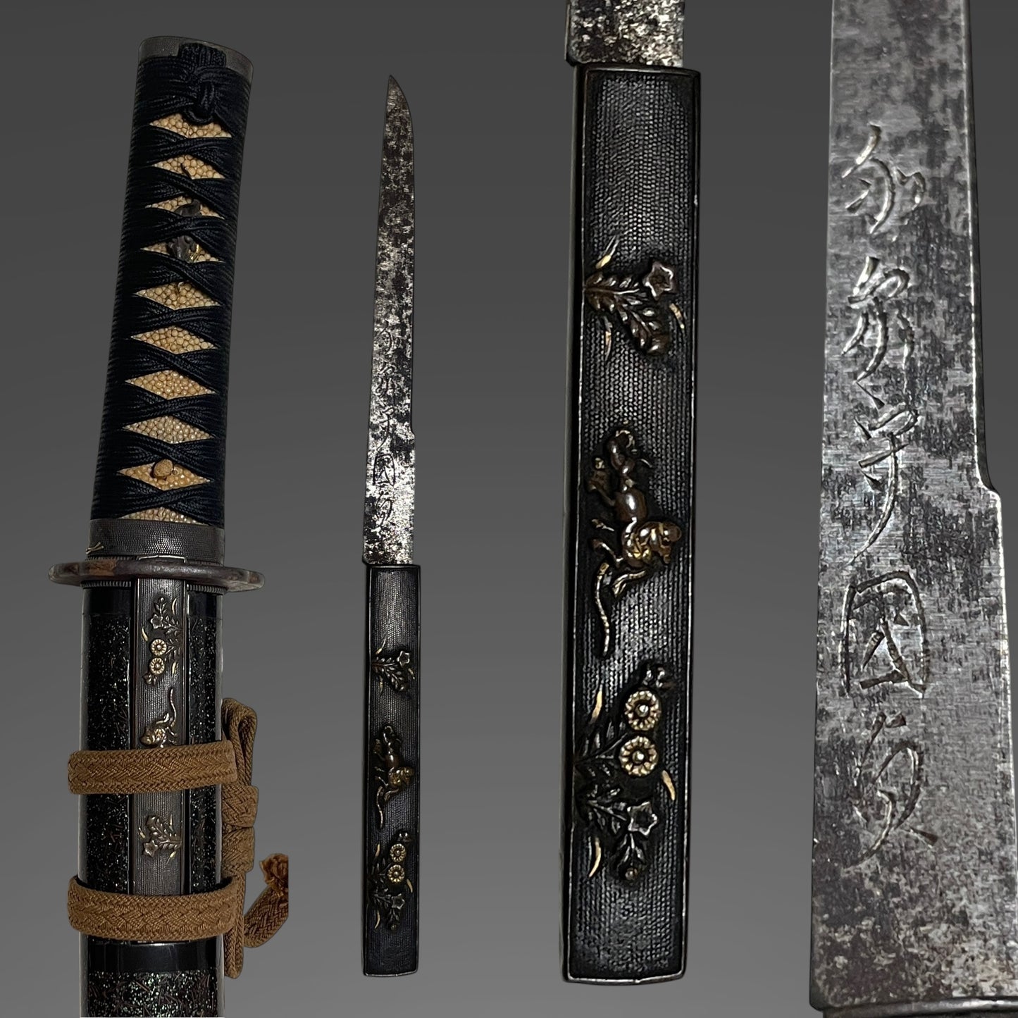 DAISHO 大小 with Double Certificate,  Koyama Munetsugu signed, Mouse Fittings Koshirae