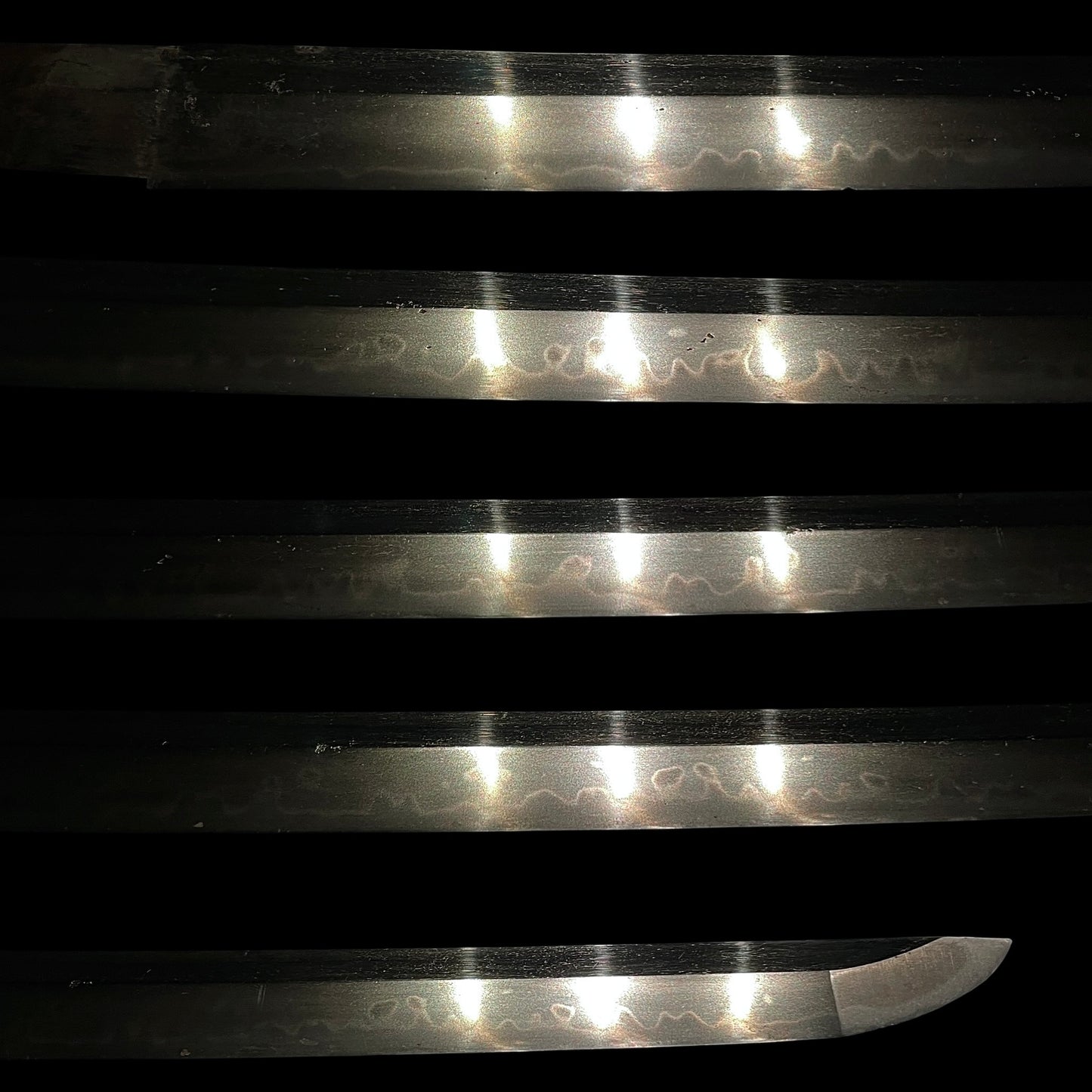 Amazing Hamon Wakizashi, Wide and Thick Blade, Edo period mumei