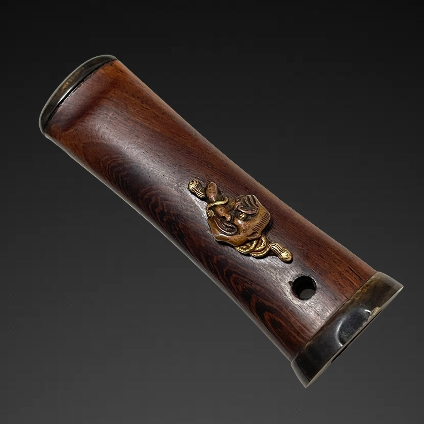 TENGU Menuki 天狗目貫 Aikuchi TANTO, Wari-Kogai and Raden Scabbard, Edo period mumei