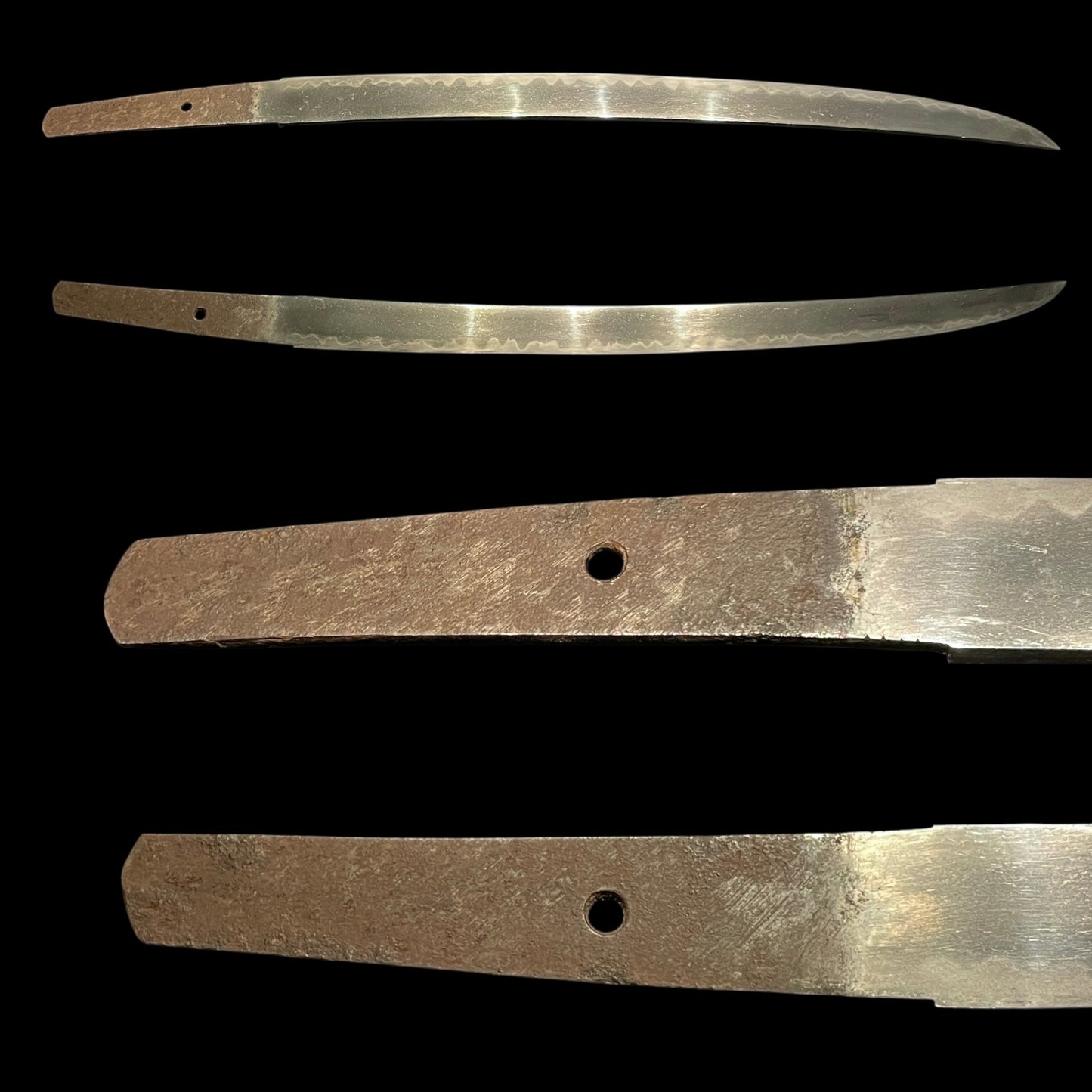 Hirazukuri Wakizashi 平造脇差, Signed Tsuba, with Shirasaya, Edo period mumei