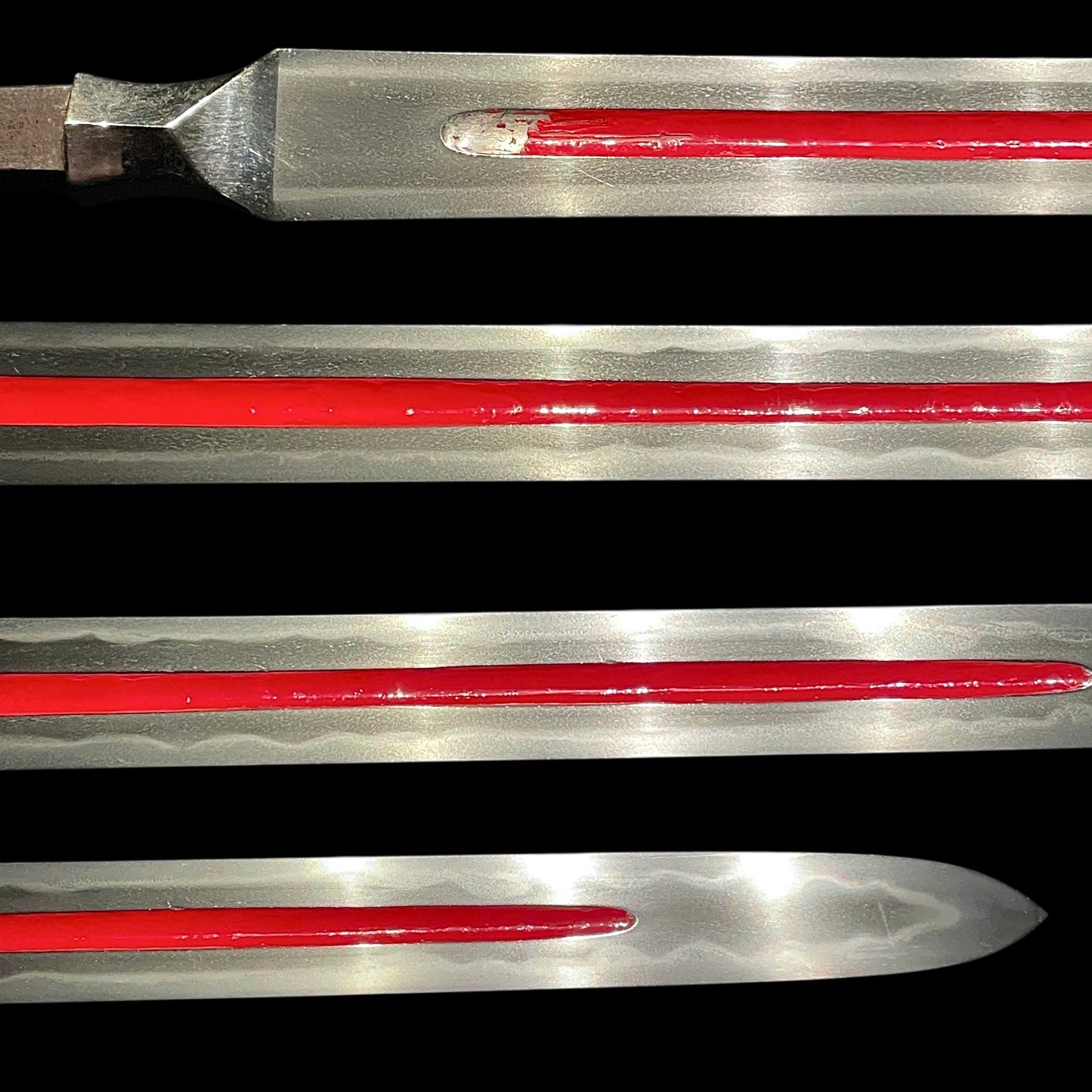 Oomiyrai 大身槍, Long Hirasankaku Yari 平三槍, Gunome-Hamon 互目刃文, Edo period mumei