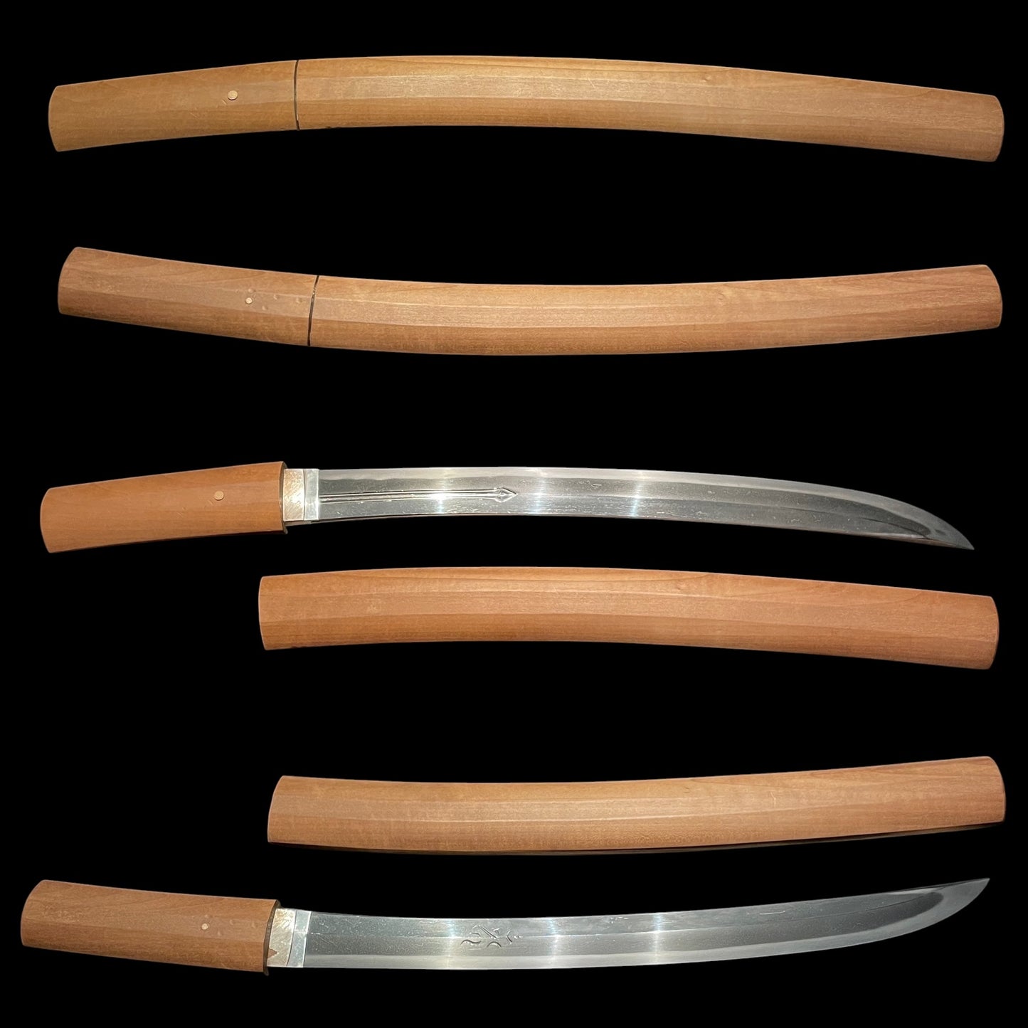 Horimono 彫物, Shobuzukuri Wakizashi, Uda 宇多, Muromachi period, NBTHK Certificate