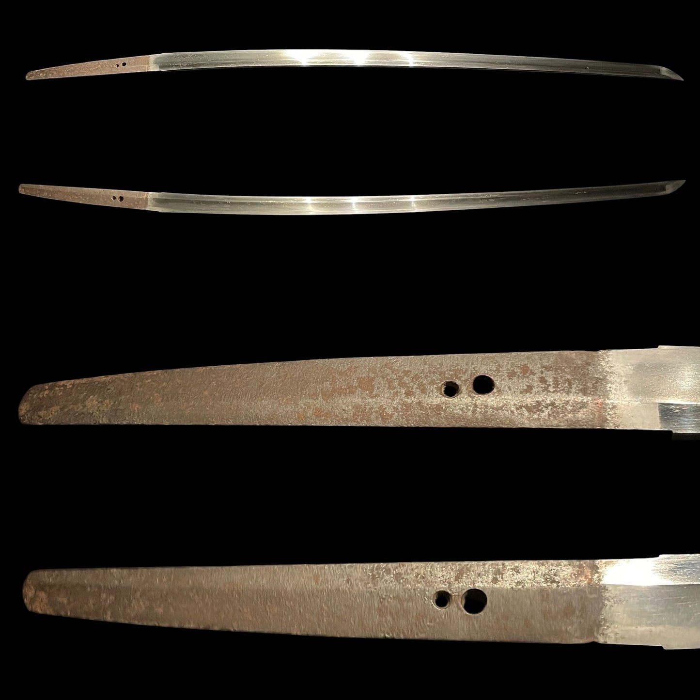 Red Long KATANA, Bat Fuchikashira, Dragon Tsuba, Inrokizami-Saya 印籠刻鞘, Edo period mumei