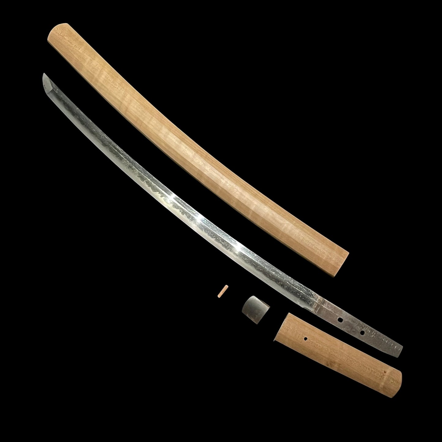 Beautiful Hamon Wakizashi, Masamitsu 正光 signed, Muromachi period