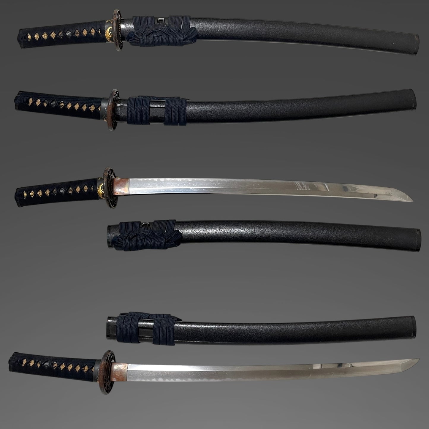 Nioh Kiyonaga 二王清長 signed Wakizashi, 浦部貞義 Urabe Sadayoshi signed Crane Fuchi