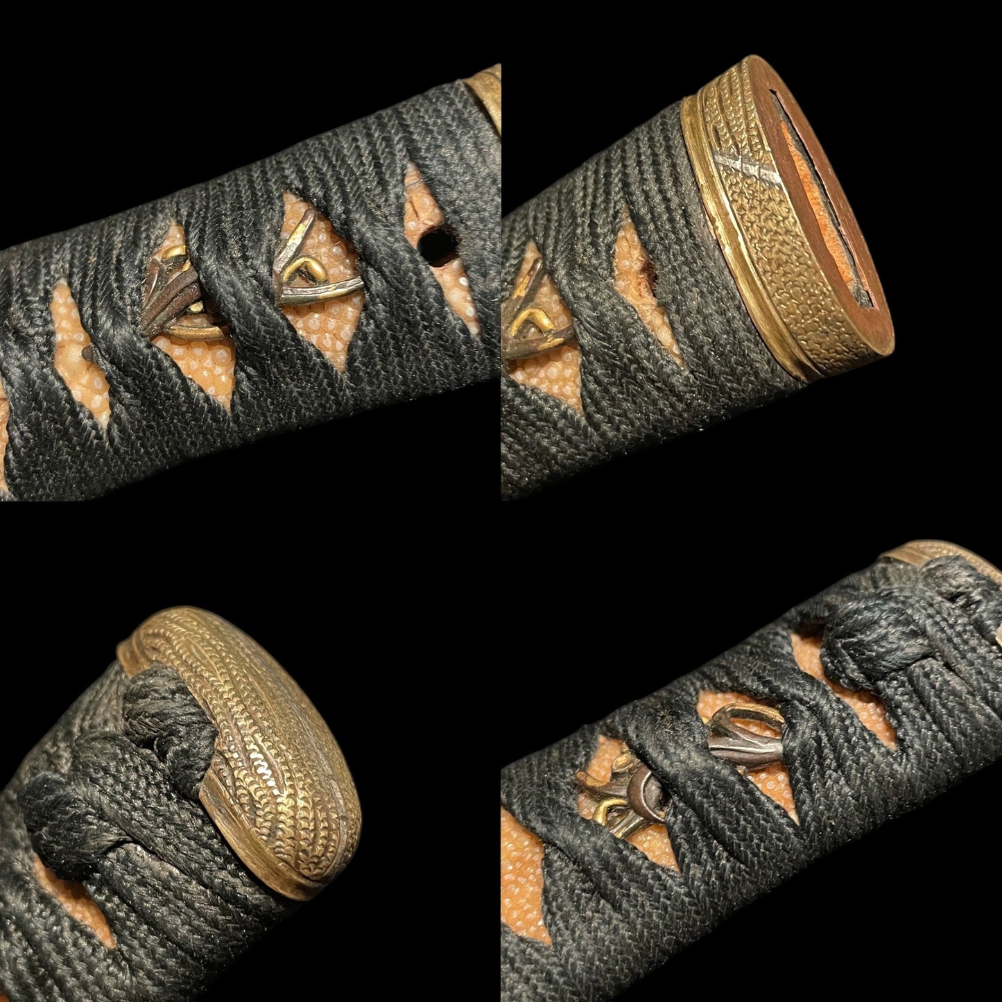 Red Matsushiro Koshirae TANTO, Rare Style blade,  Brass Fittings