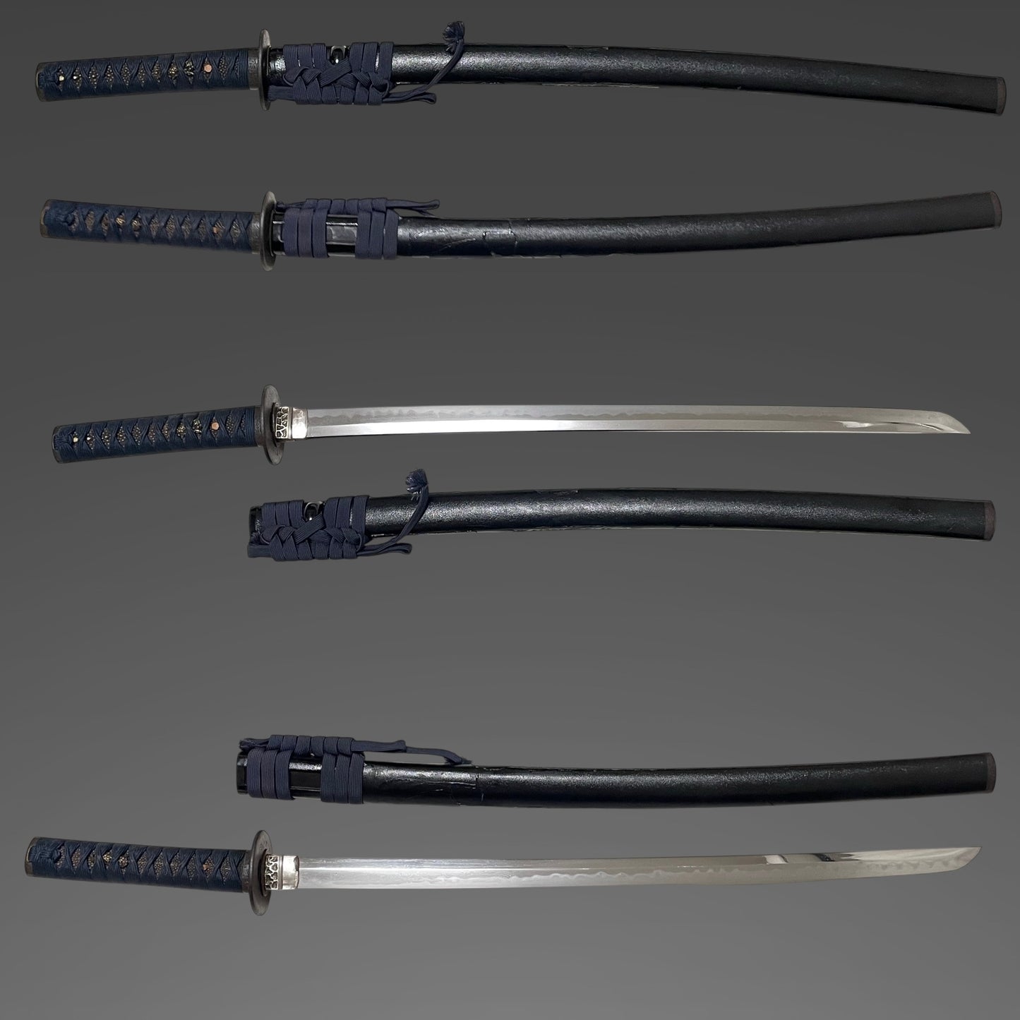 Amazing Hamon, Straight Ninja Style Wakizashi, Shinobigatana 忍刀, Edo period mumei