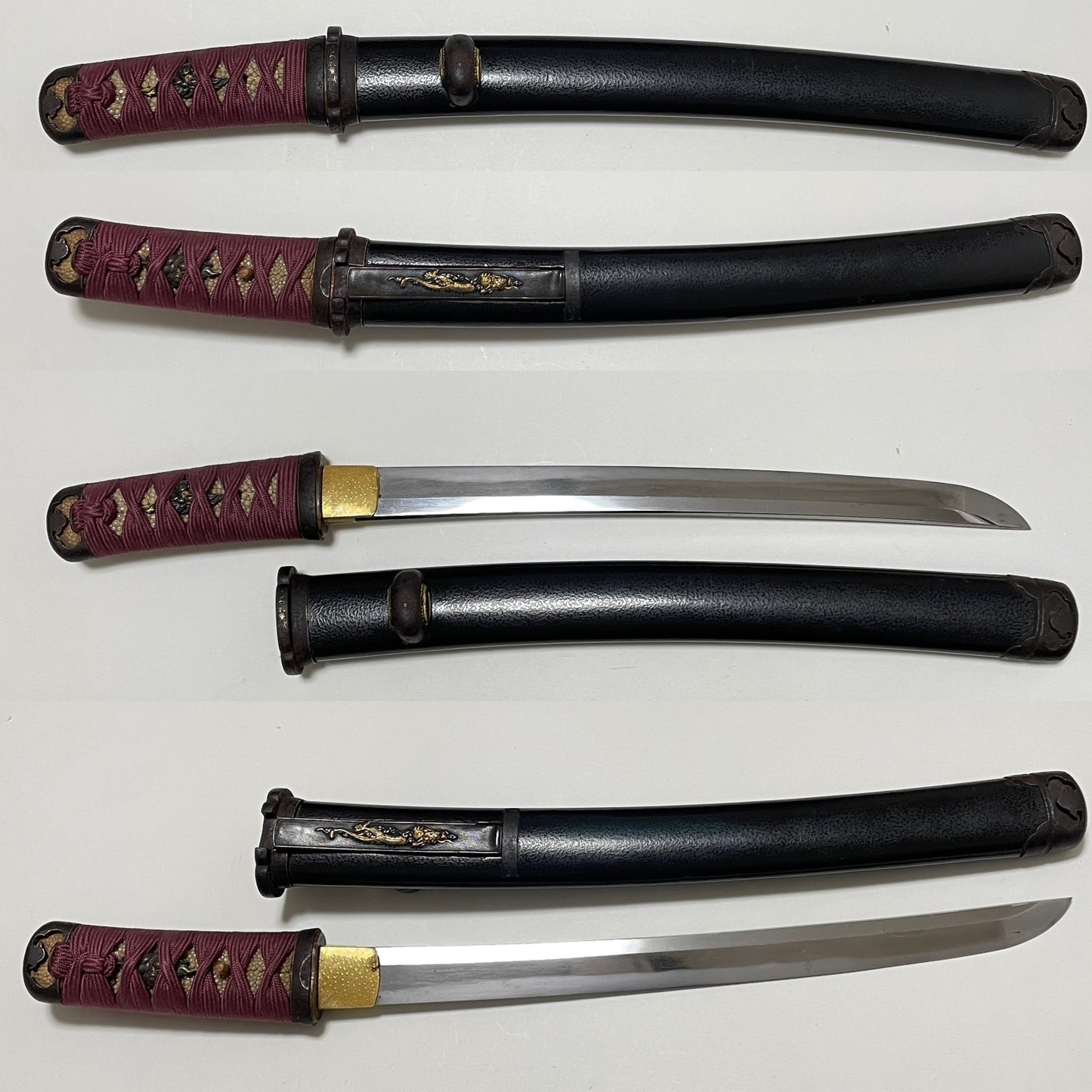 Noshusekiju Kaneshige 濃州住兼重 signed TANTO, Iron Fittings Koshirae, Dragon Kozuka