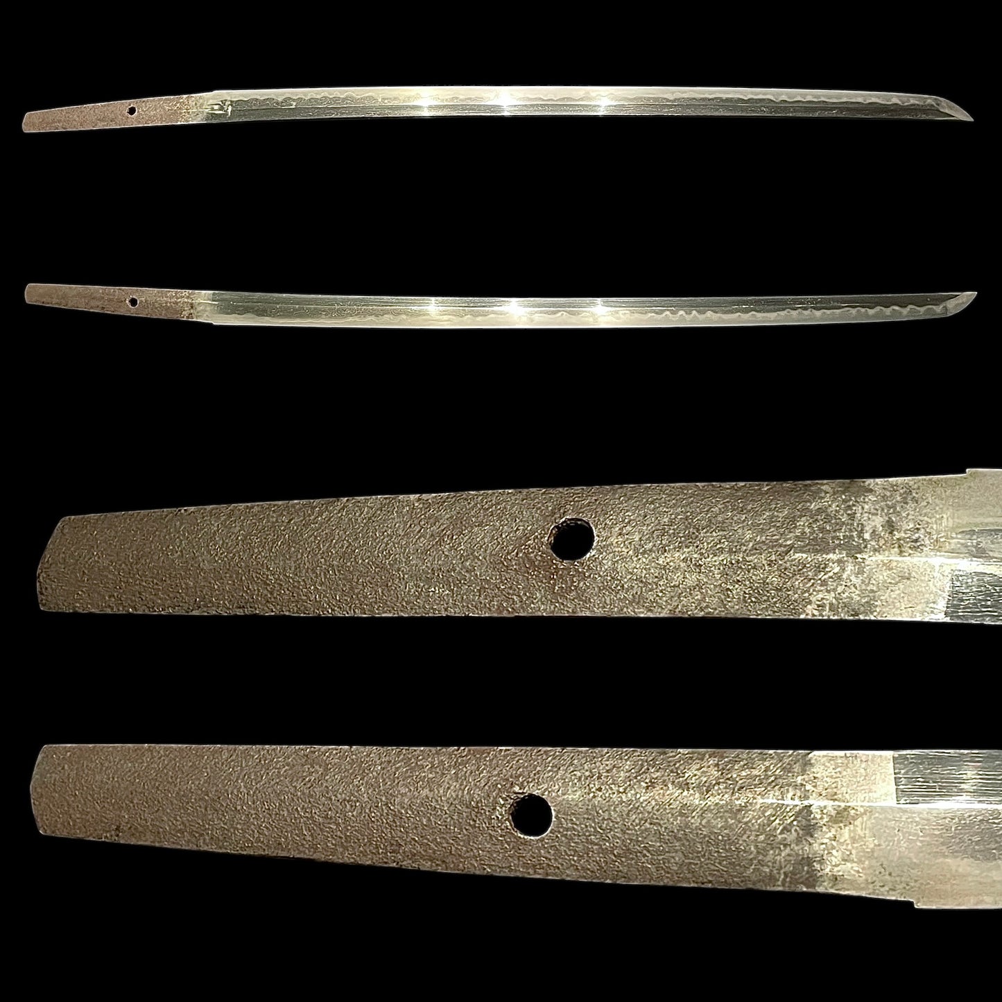 Amazing Hamon, Straight Ninja Style Wakizashi, Shinobigatana 忍刀, Edo period mumei
