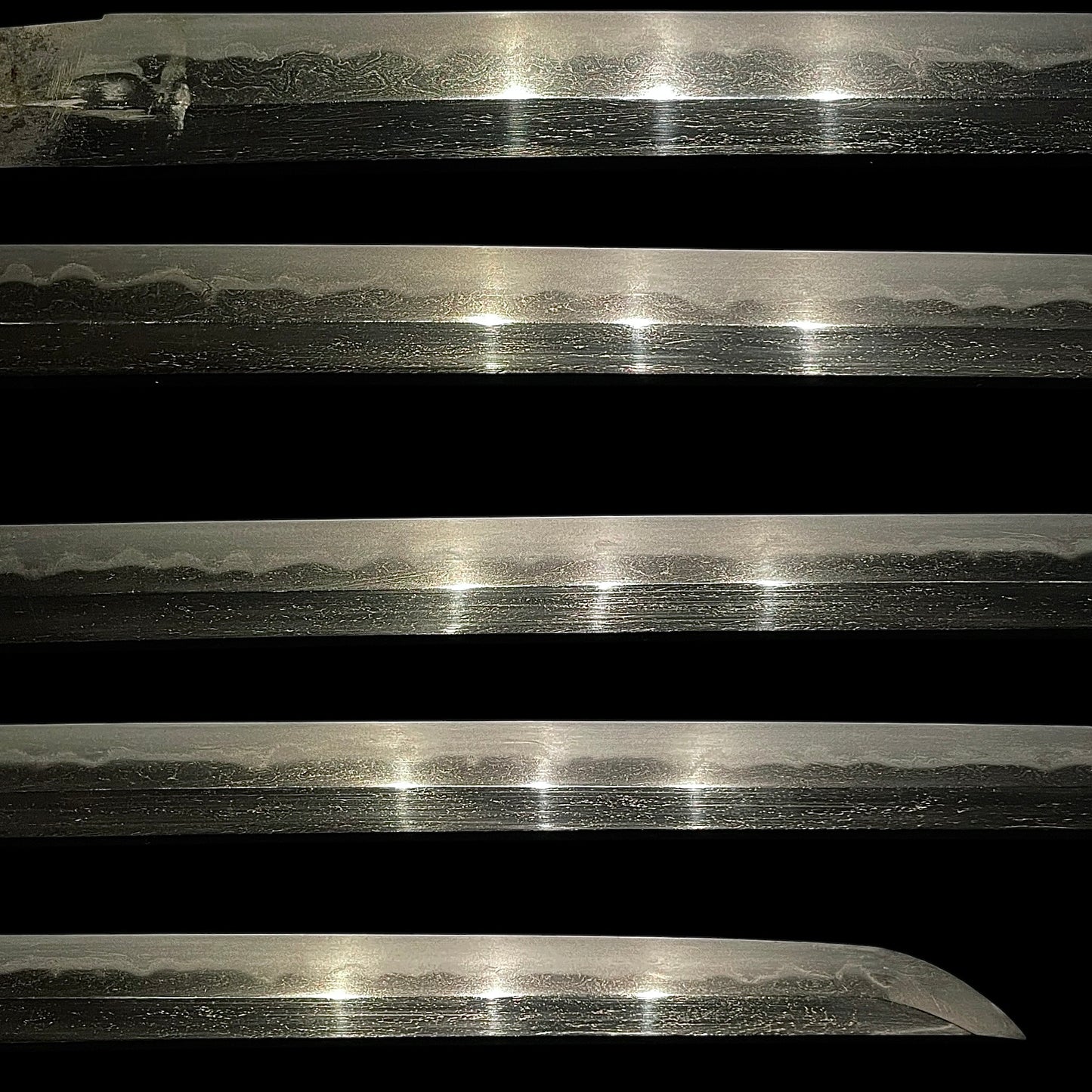Amazing Hamon, Straight Ninja Style Wakizashi, Shinobigatana 忍刀, Edo period mumei