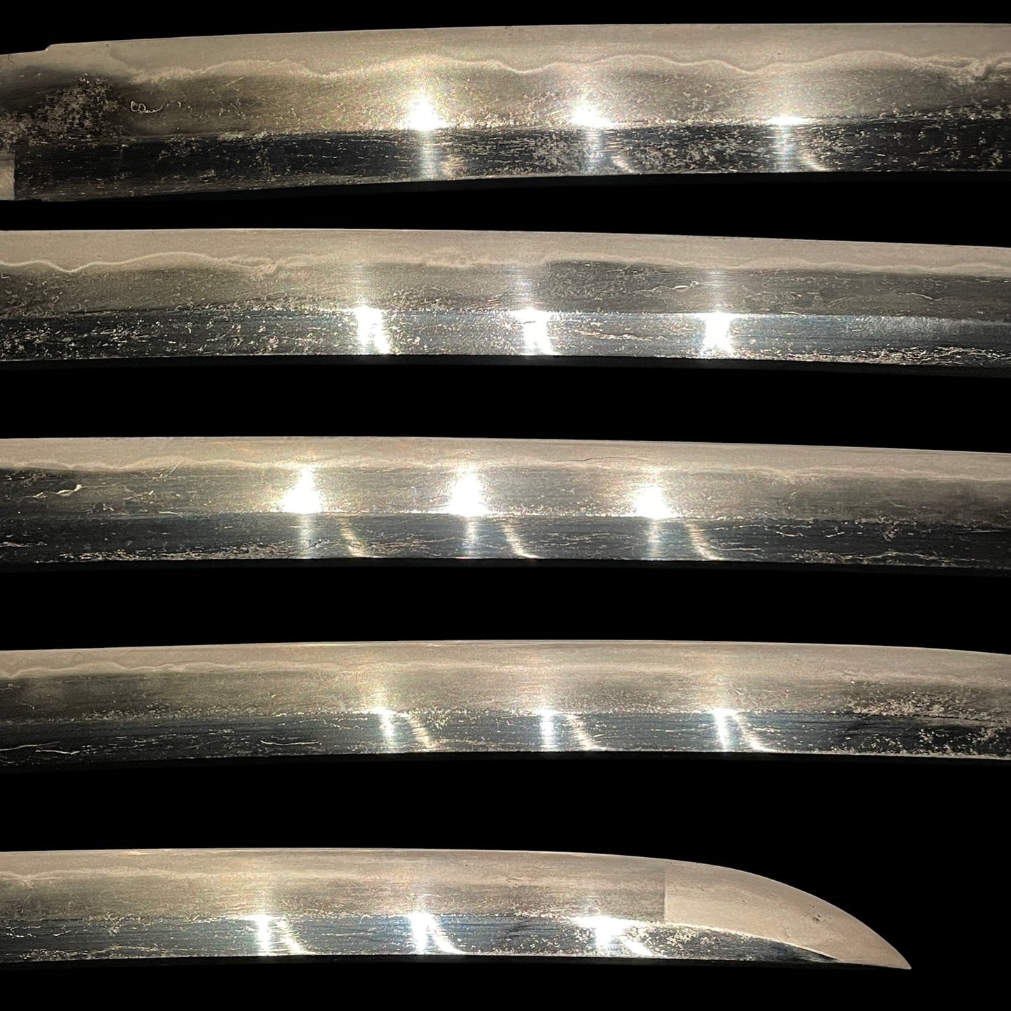 Mino Style Fuchikashira Long Wakizashi, Tadatsugu 忠次 signed Tsuba, Edo peiord mumei
