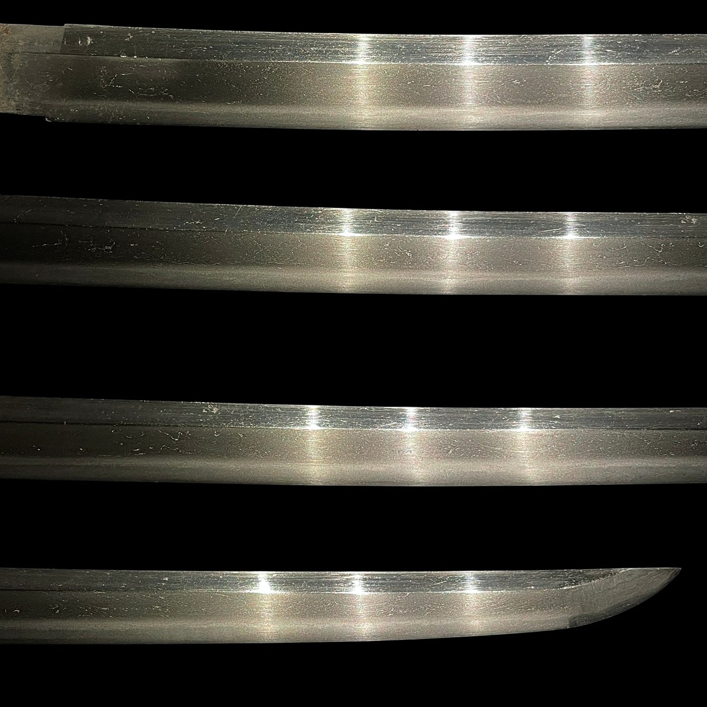 Long Wakizashi, Rare style Silver cover Habaki, Edo period mumei