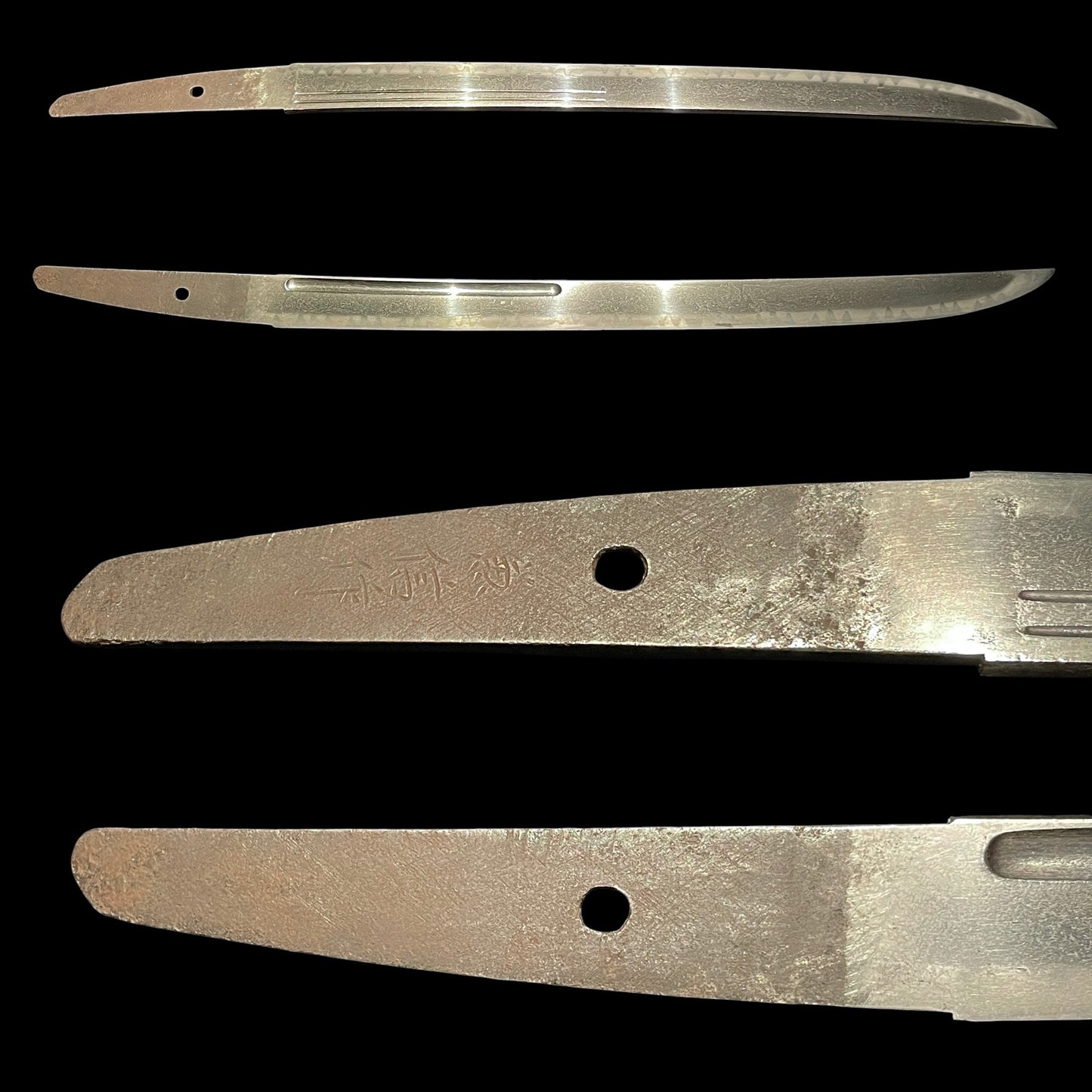 HADAMONO 肌物, Kanenobu 兼信 signed Hirazukuri Wakizashi, Muromachi period