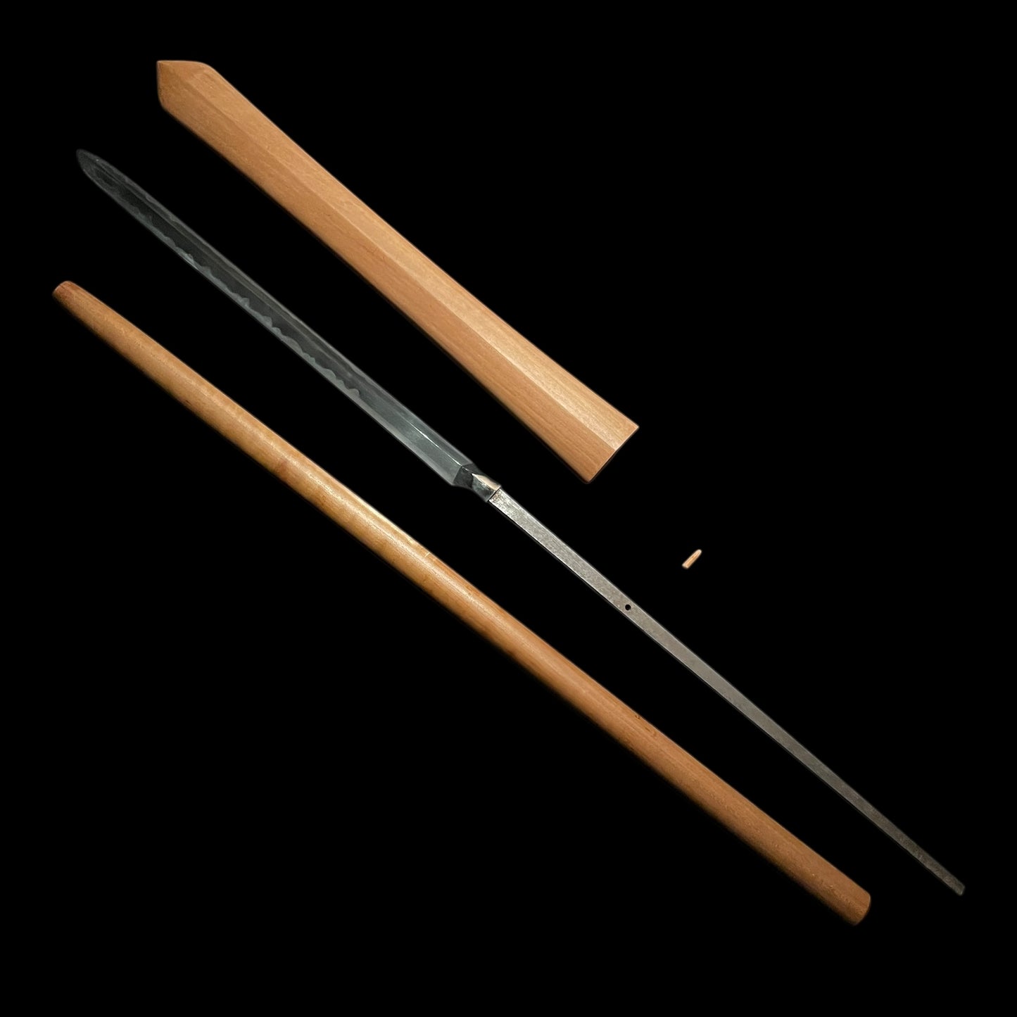 Oomiyrai 大身槍, Long Hirasankaku Yari 平三槍, Gunome-Hamon 互目刃文, Edo period mumei