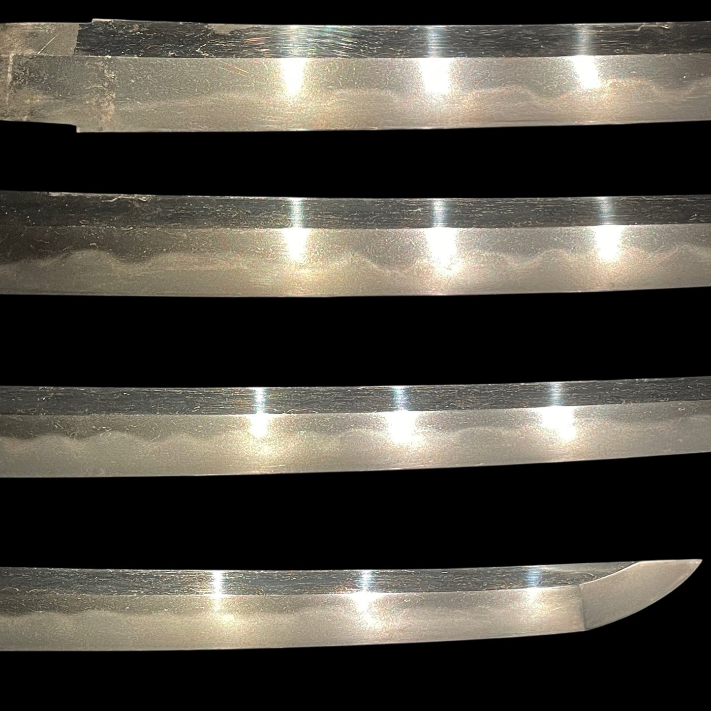 Monju Kaneshige 文珠金重 signed WAKIZASHI, Oogunome-Hamon 大互目刃文, Edo period