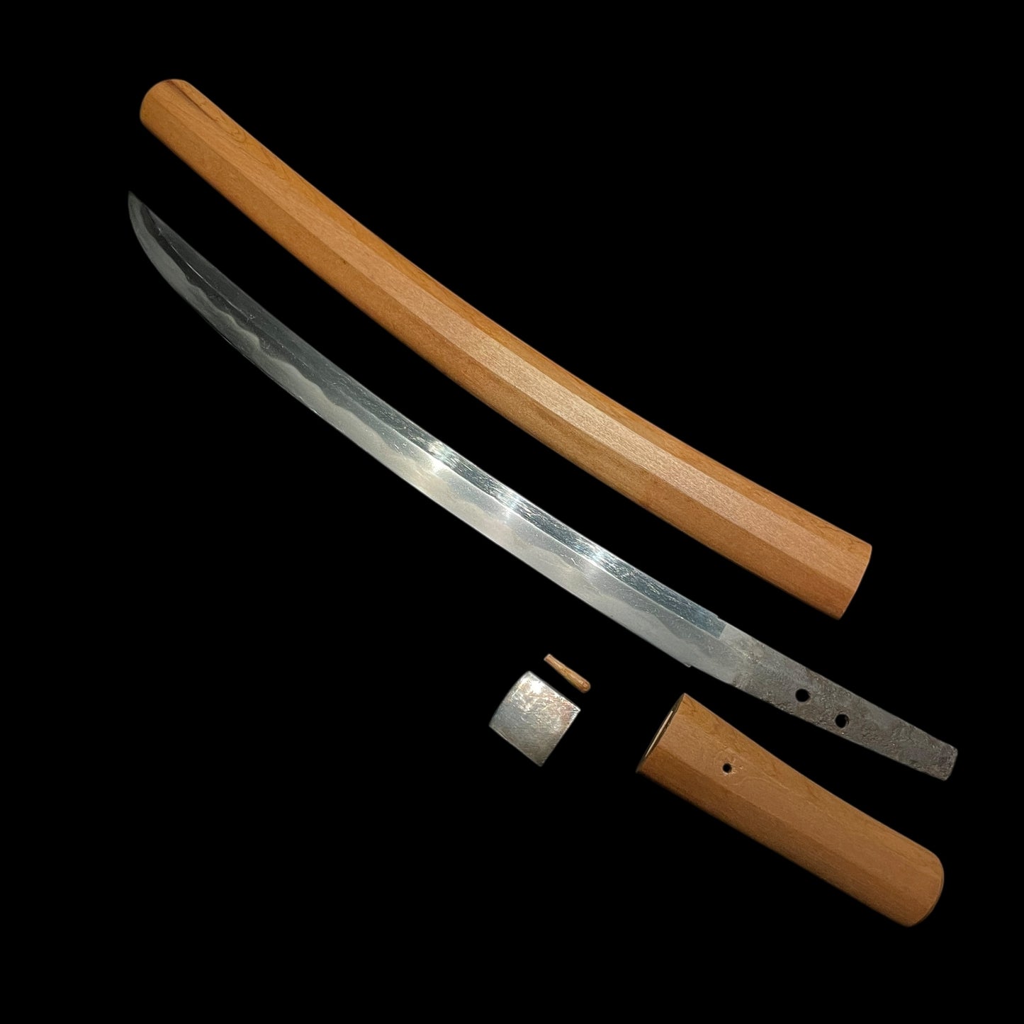 Shobuzukuri 菖蒲造り Wakizashi, Oonotare-Hamon, Edo period mumei
