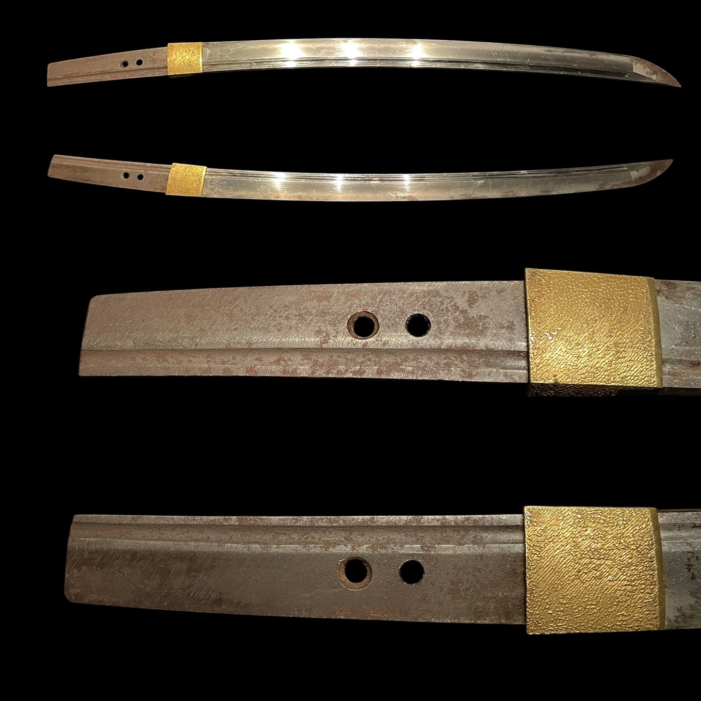 Handachi Koshirae 半太刀拵 Wakizashi, Dragon Menuki, Edo period mumei
