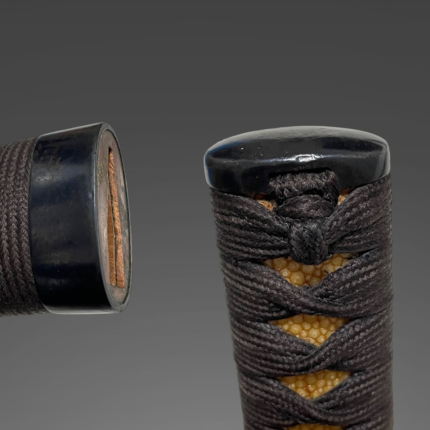 Sendankizami-Saya 千段刻鞘 KATANA, Karisukashi-Tsuba 雁透鍔, Wide blade, Edo period mumei