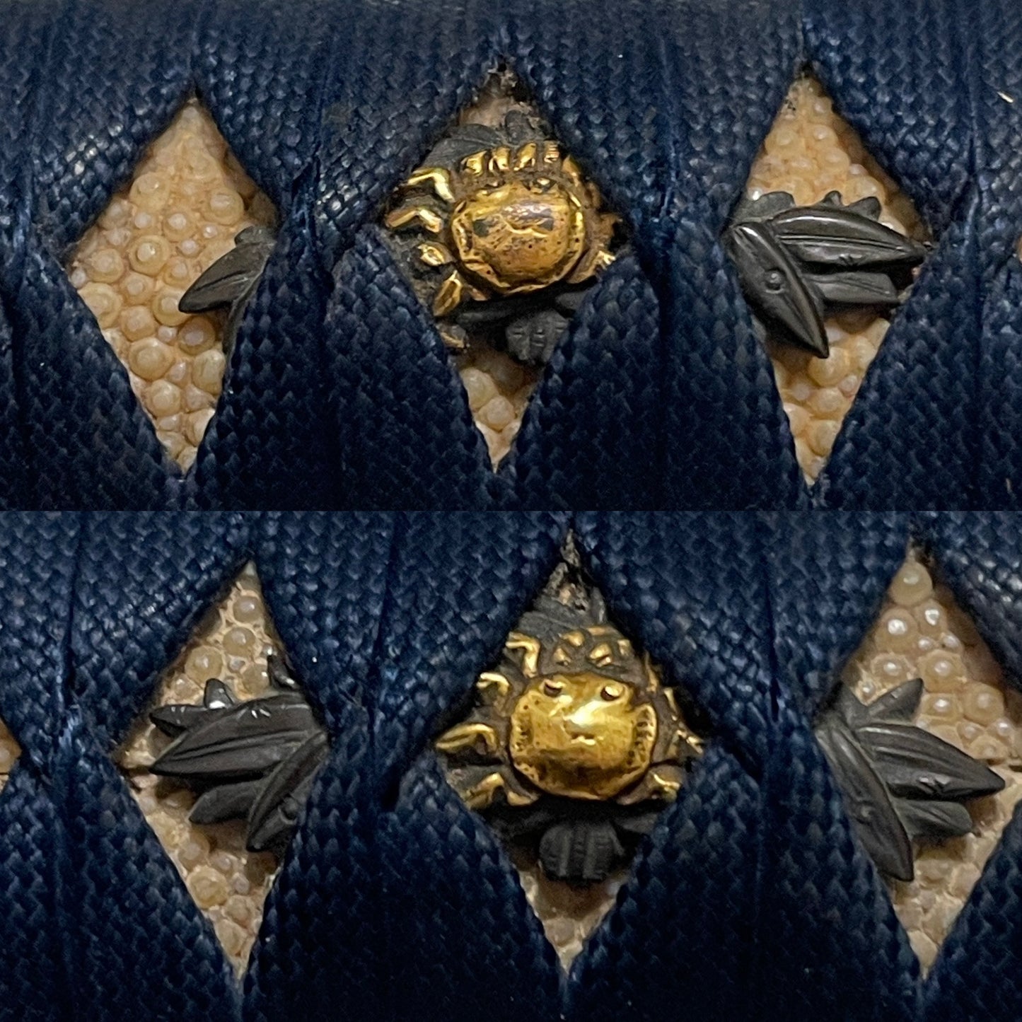 Hirazukuri Wakizashi, Butterflies and peonies Fittings, Enju Nobukatsu signed Kozuka