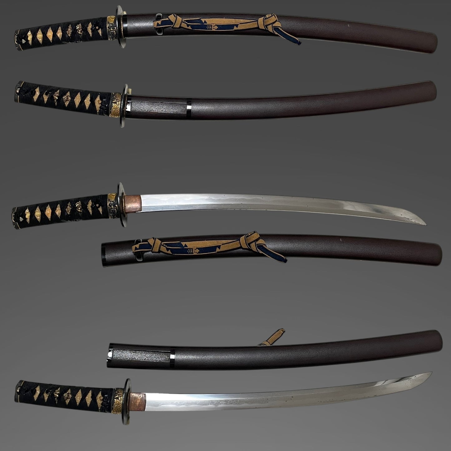 Bishuosafune Munemitsu 備州長船宗光 signed Wakizashi, Samurai Fuchikashira, Muromachi period