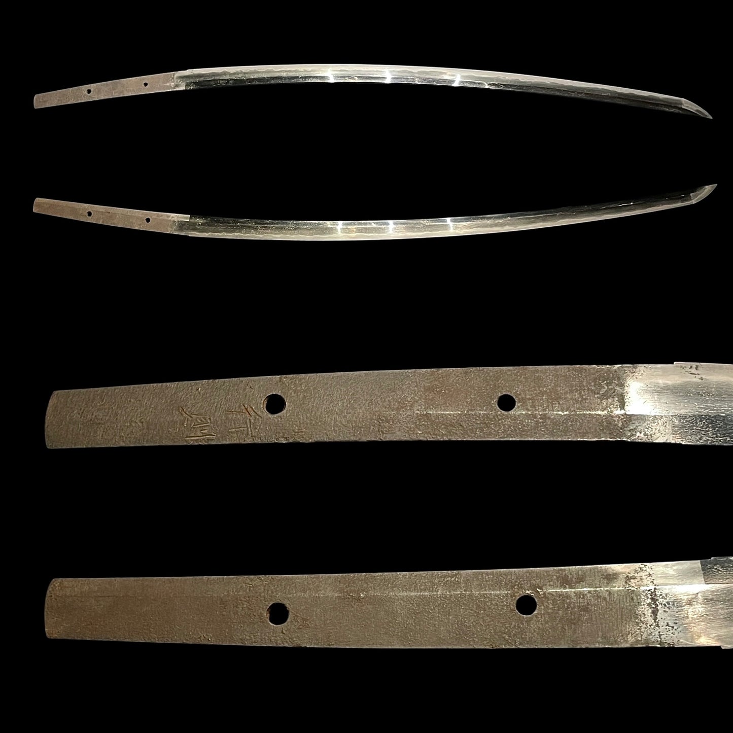 Yukinori 行則 signed KATANA, Dragon Fuchi and Menuki, Ninja style square Tsuba, Muromachi period