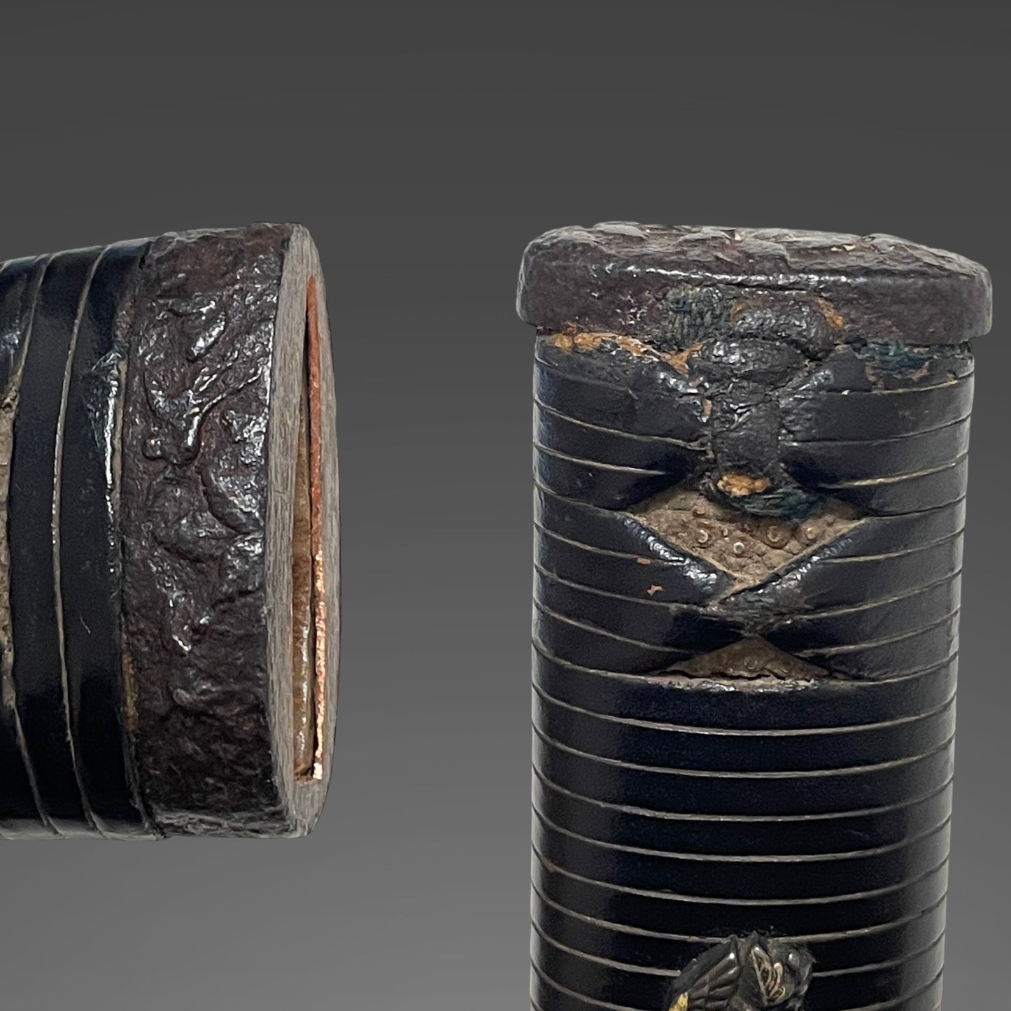 Naginata-Naoshi Style Wakizashi, Chikushuju Sa 筑州住左 signed, Kawamaki Tsuka