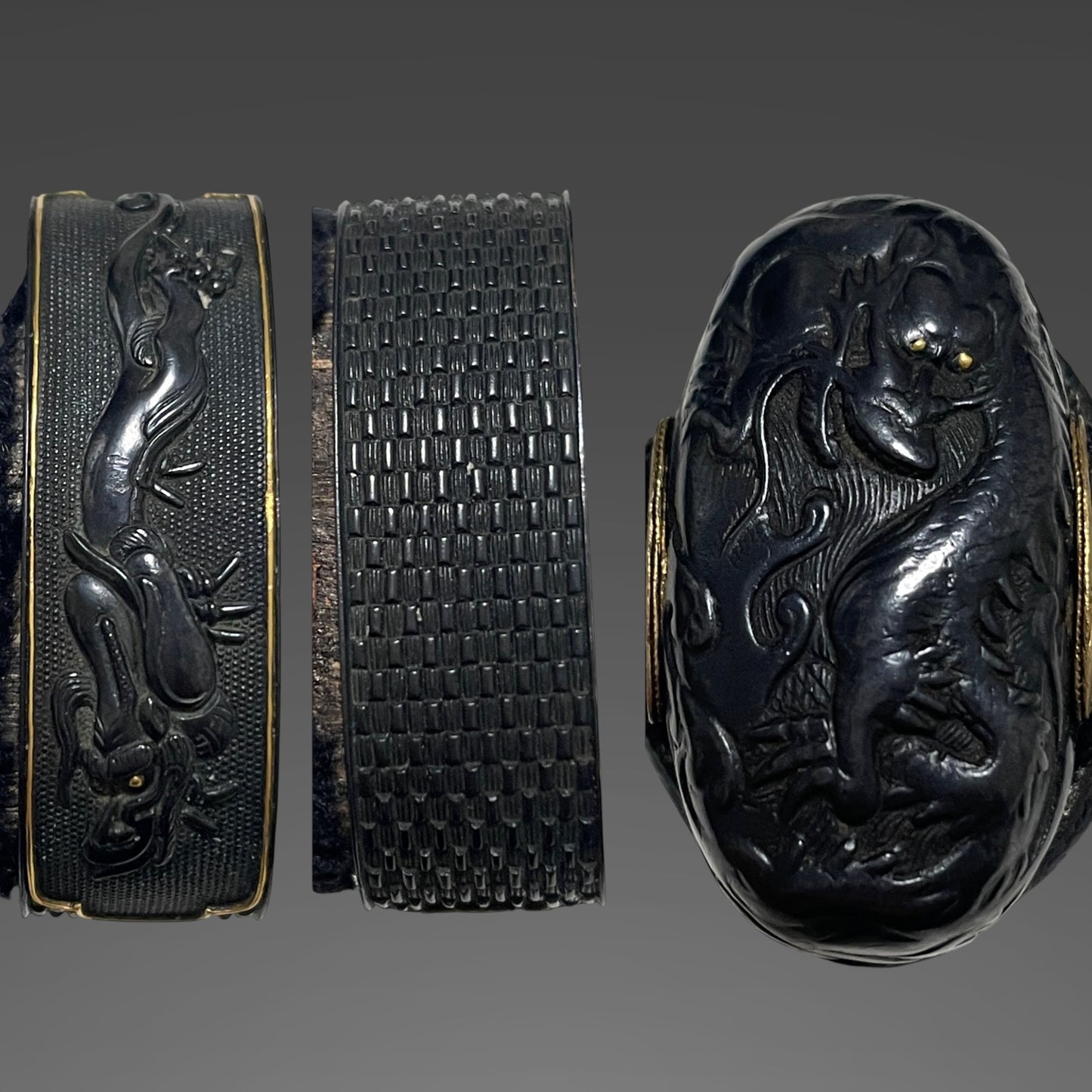 Ikkansai Yoshihiro 一貫斎義弘, HITATSURA 皆焼 Wakizashi, Mt.Fuji Kozuka, Dragon Fittings
