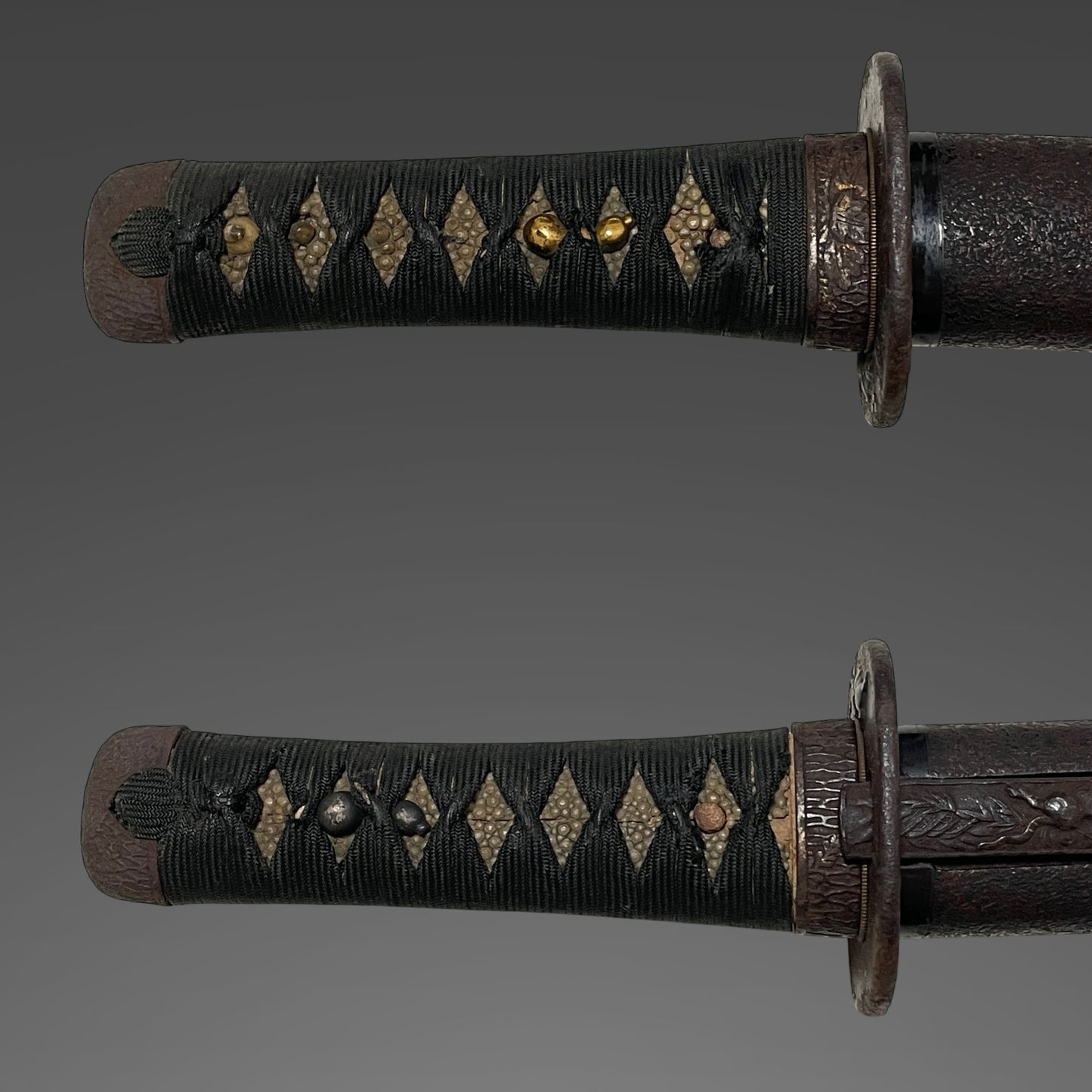 Sunnnobi-TANTO 寸延短刀, Puppy Tsuba and Tiger Kozuka, Late Edo period mumei