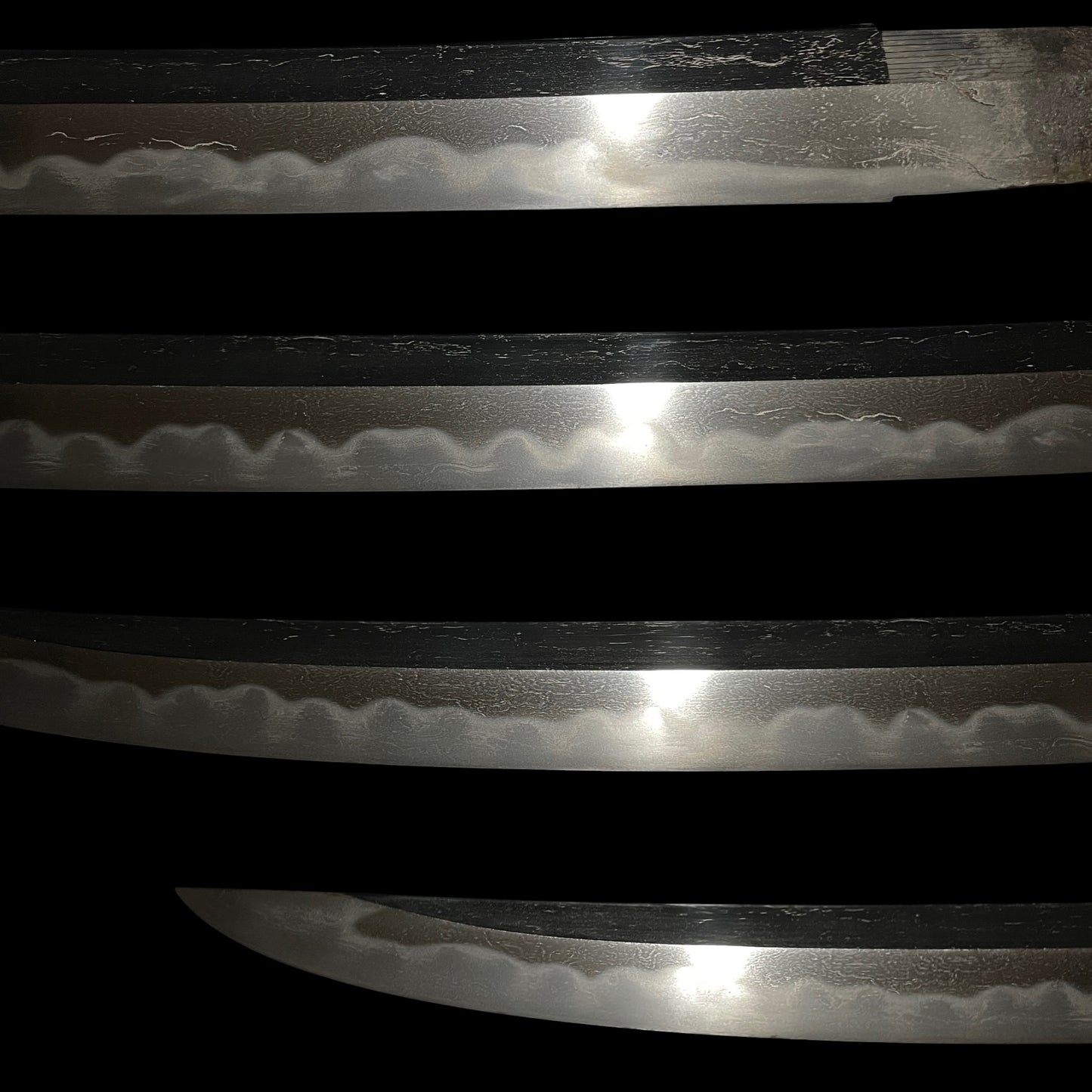 Nagamaki Naoshi Style Wakizashi, Signed Shibuichi Tsuba, Muromachi period mumei