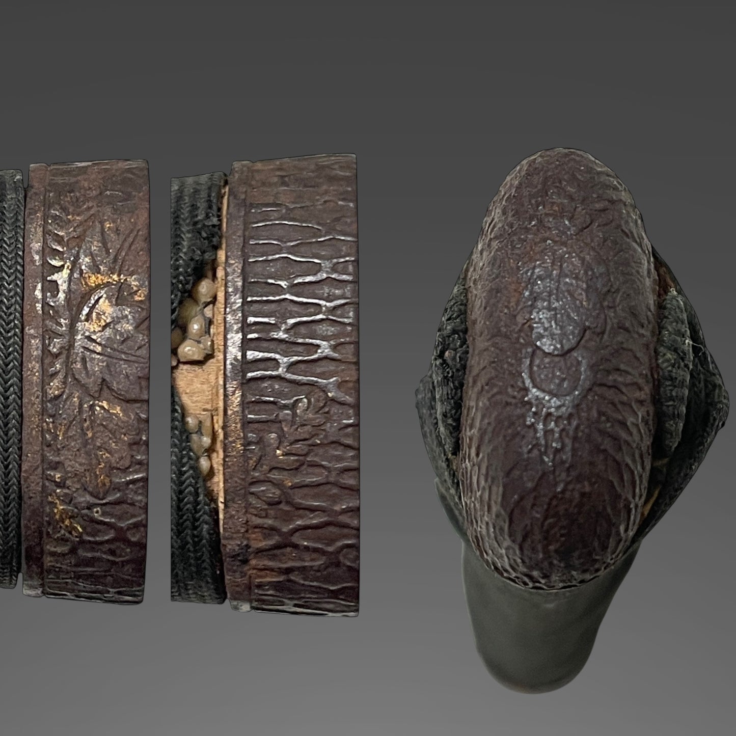 Sunnnobi-TANTO 寸延短刀, Puppy Tsuba and Tiger Kozuka, Late Edo period mumei