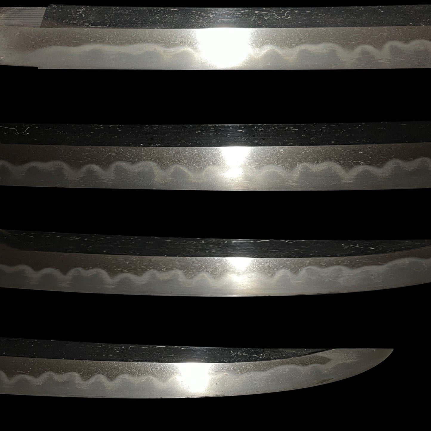 Nagamaki Naoshi Style Wakizashi, Signed Shibuichi Tsuba, Muromachi period mumei