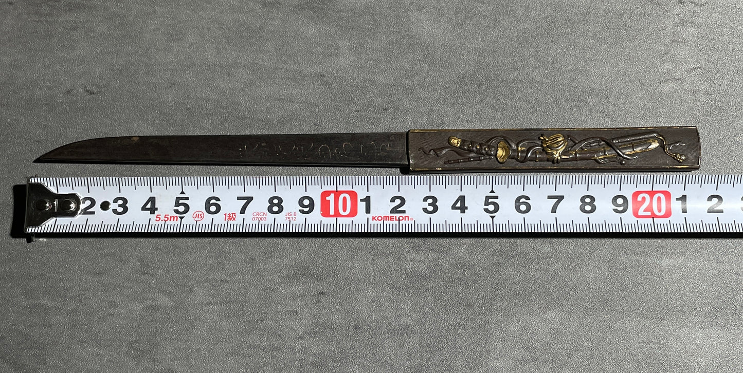 Tachi 太刀 Kozuka, Shakudo back, Signed blade, Edo period