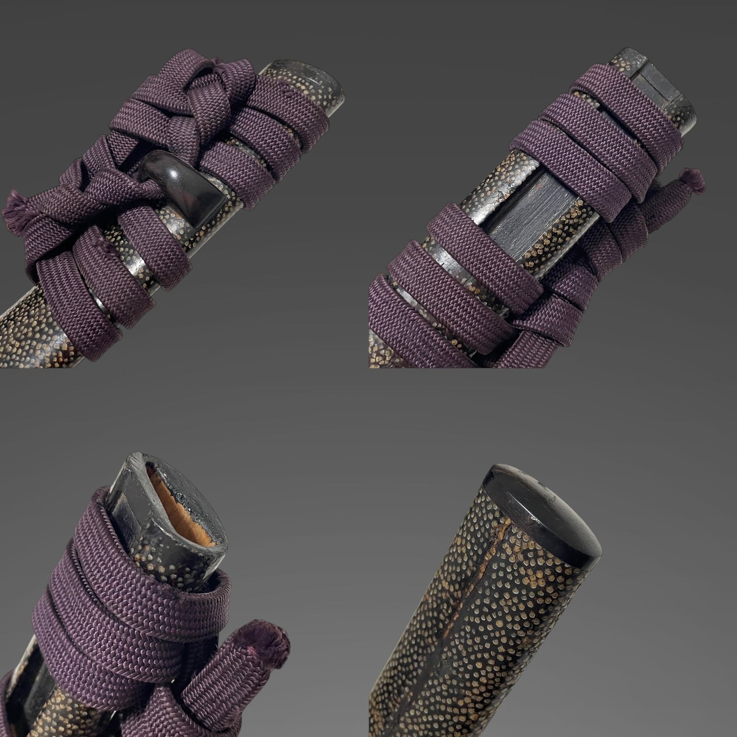 Rayskin Koshirae 鮫皮研出拵, Jumyo 壽命 Wakizashi, Muromachi period, with Shirasaya