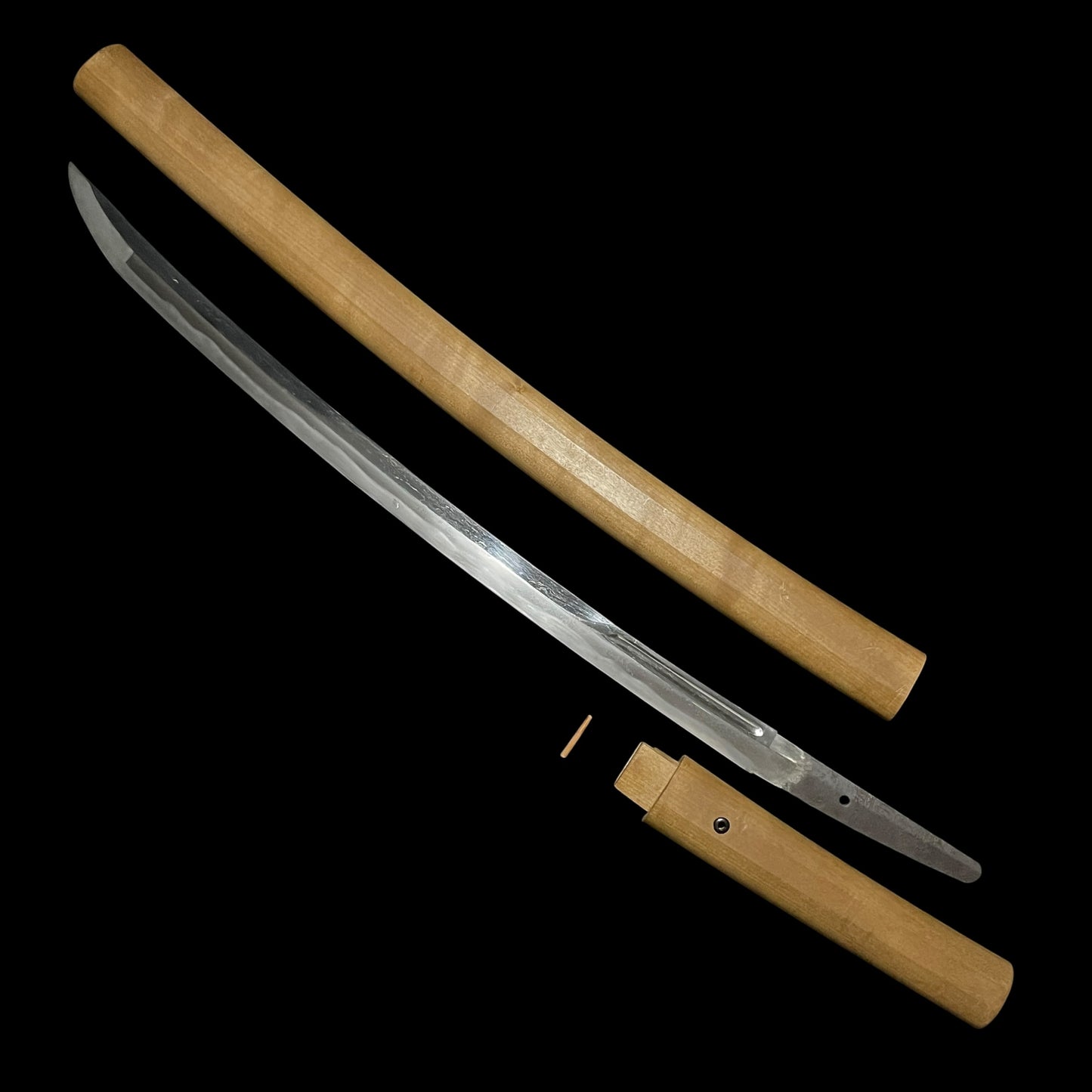 NAGAMAKI NAOSHI ZUKURI 長巻直造 Wakizashi, Ookissaki 大切先, Echizenkoku Kanetane 越前国兼植 signed