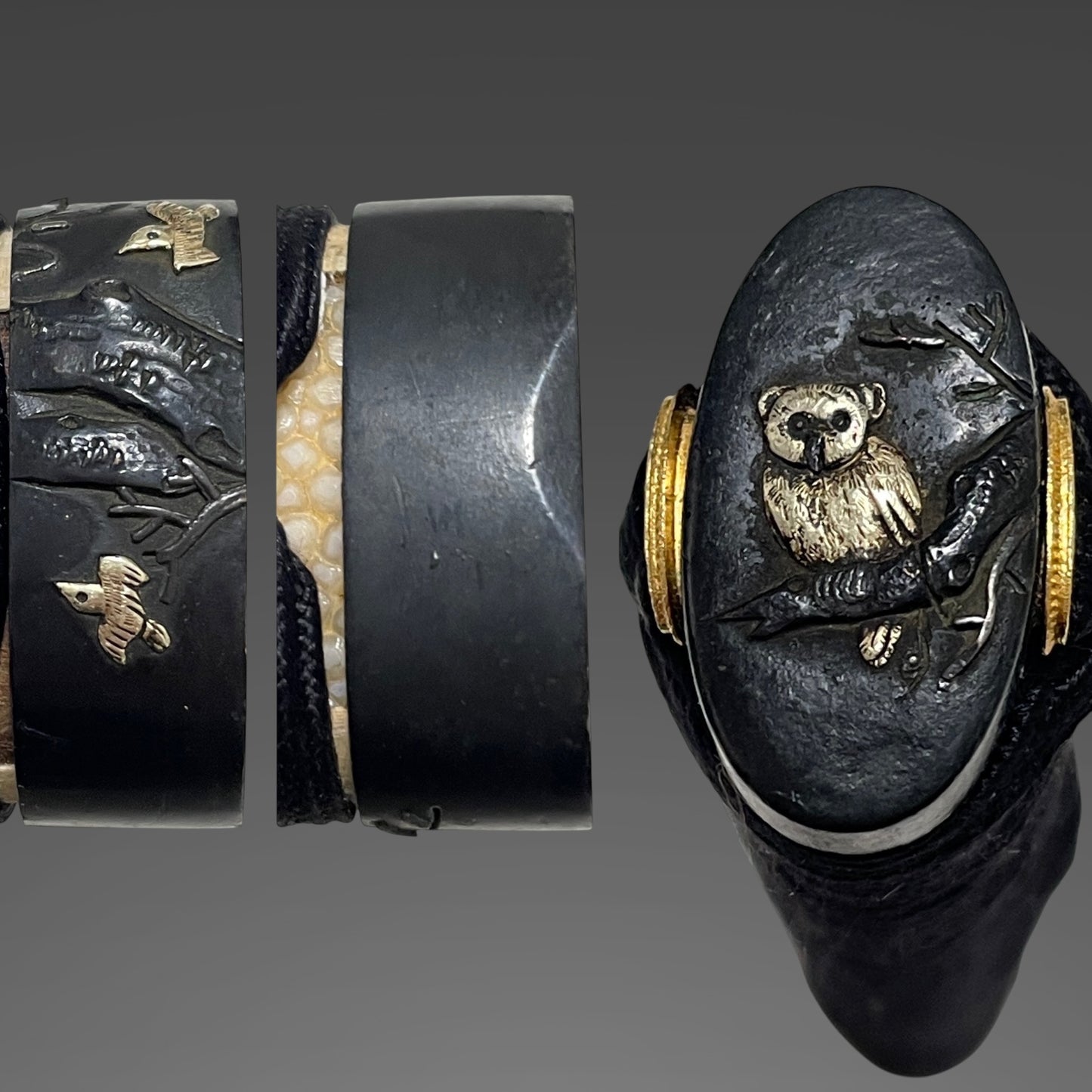 Owl Fuchikashira KATANA,  Masayoshi 正吉 signed, Edo period