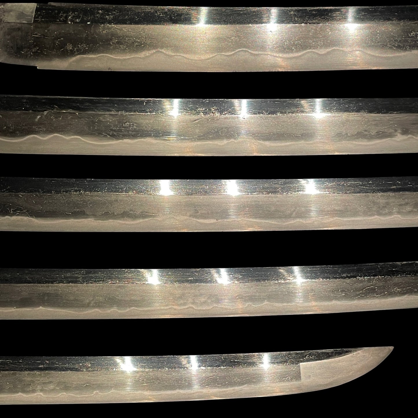 Mino Style Fuchikashira Long Wakizashi, Tadatsugu 忠次 signed Tsuba, Edo peiord mumei