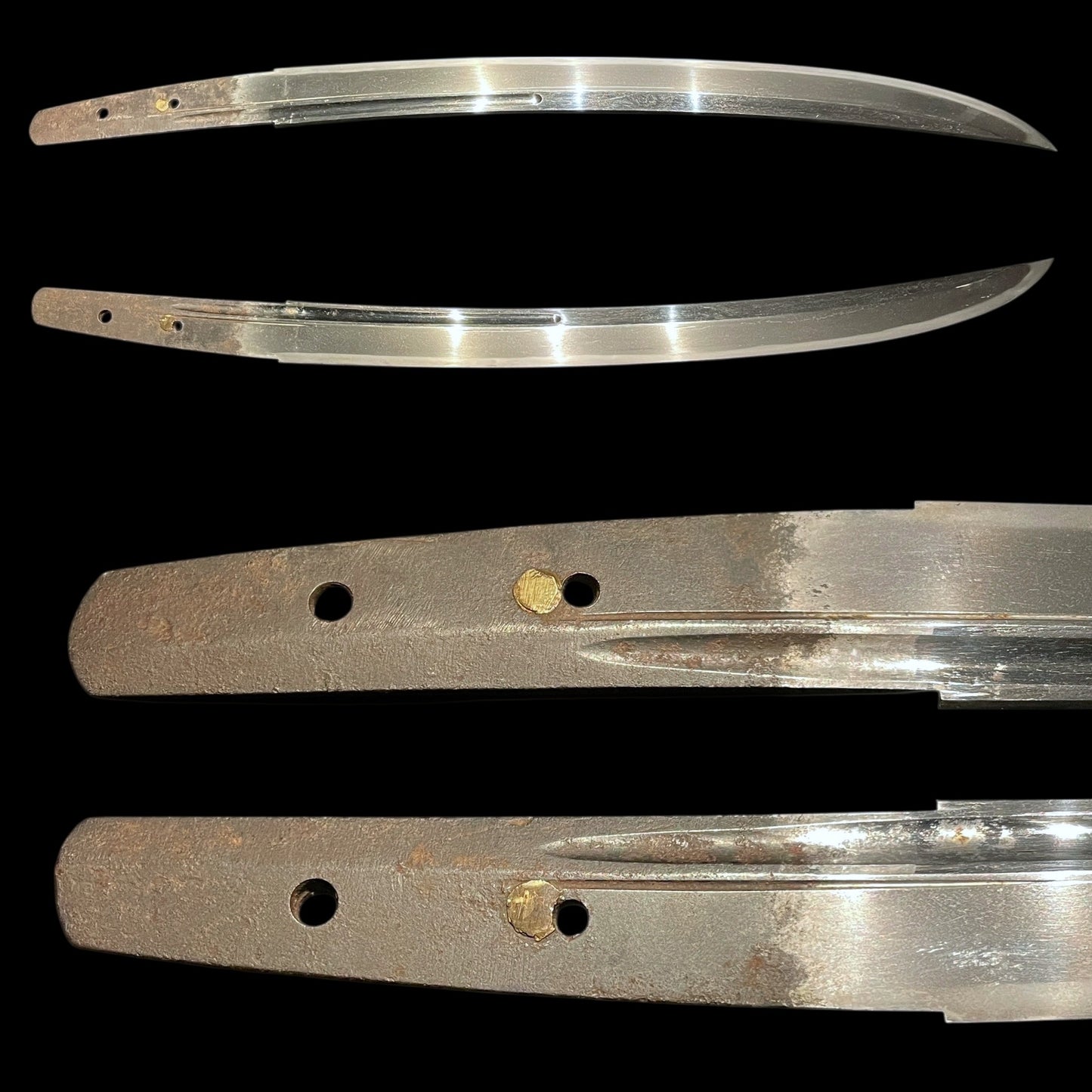 Naginata-Naoshi 薙刀直し Wakizashi, Signed Tsuba, Muromachi period mumei