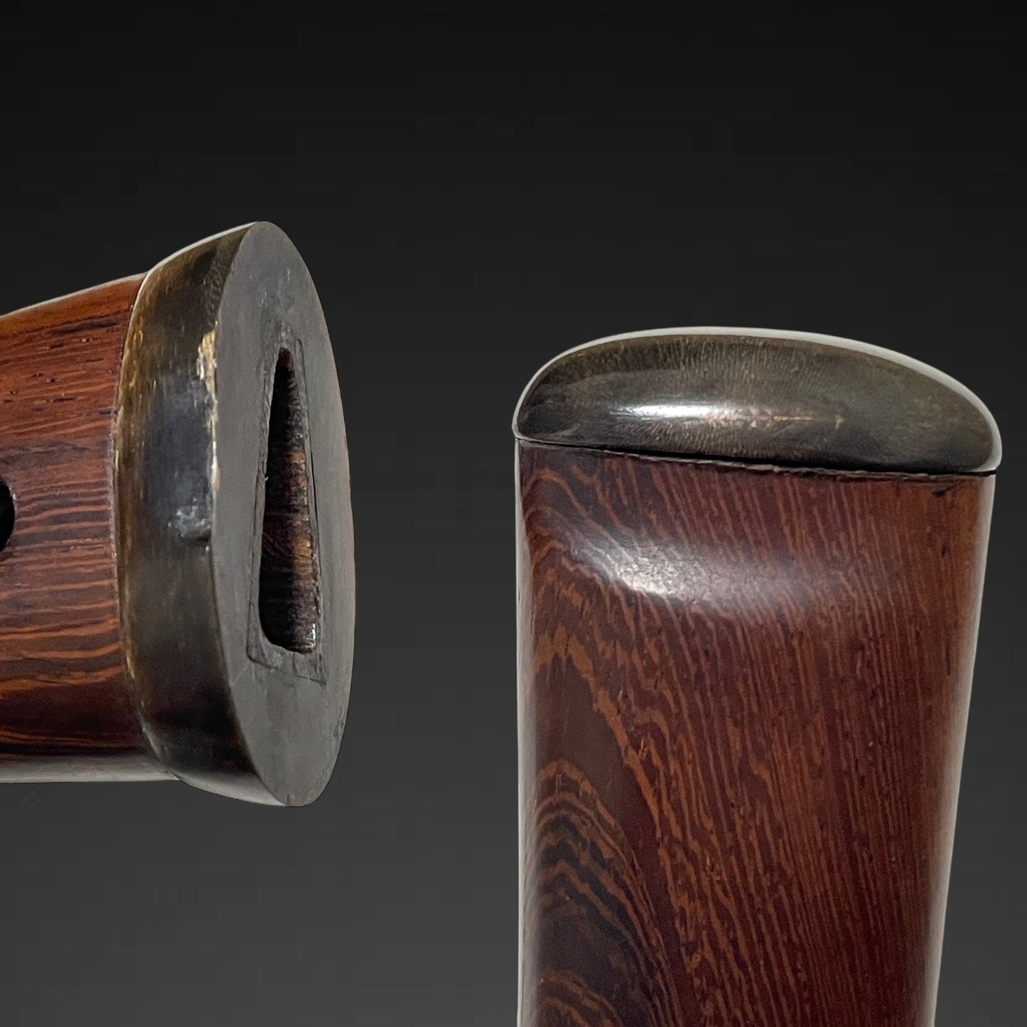 TENGU Menuki 天狗目貫 Aikuchi TANTO, Wari-Kogai and Raden Scabbard, Edo period mumei