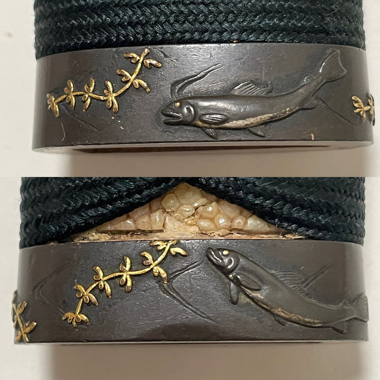 Fish Fuchikashira 魚図縁頭, Wakizashi Koshirae, 60cm (23.62 in.)