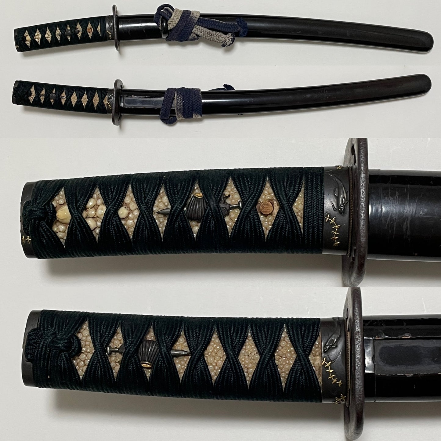 Fish Fuchikashira 魚図縁頭, Wakizashi Koshirae, 60cm (23.62 in.)