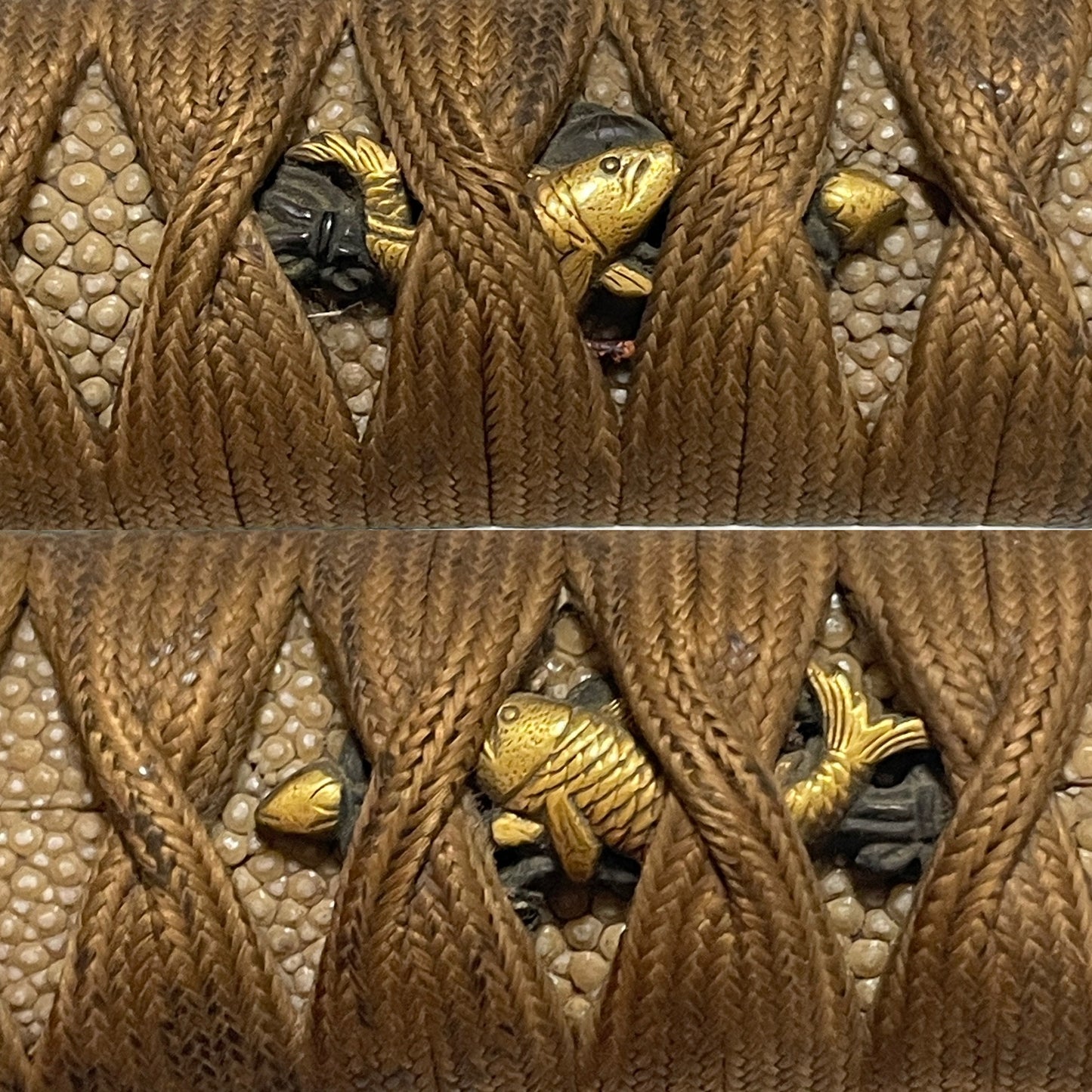 Raden Wakizashi Koshirae 螺鈿脇差拵, Dragon Kojiri, Shell Fuchikashira, Edo period