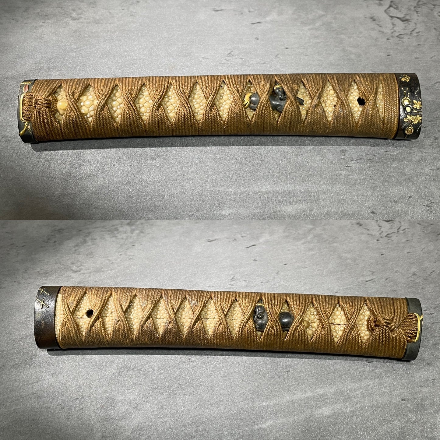 Tsukamae 柄前 For KATANA, Horse Menuki 馬目貫, Shimenawa 締縄 Kashira