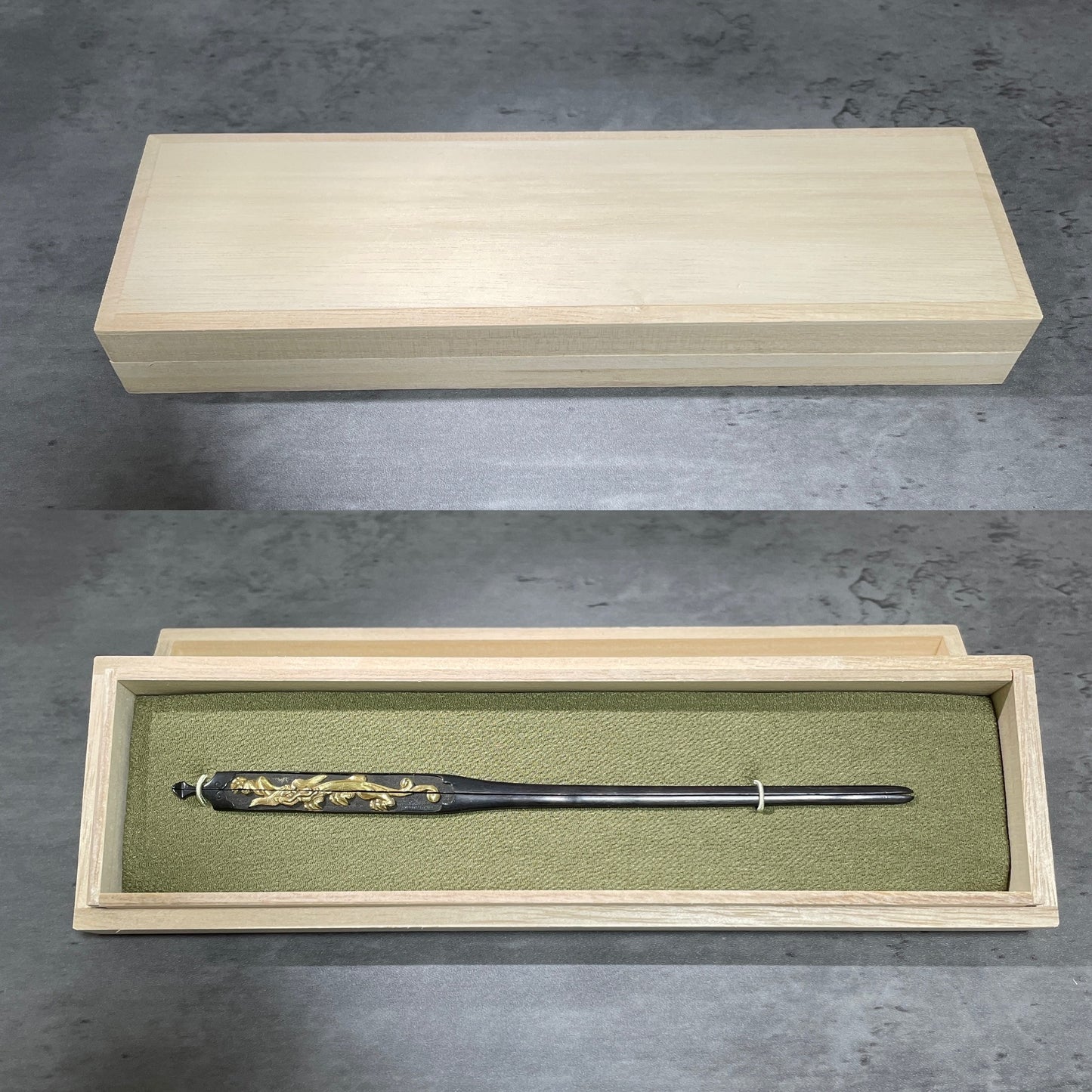 Dragon WARI-KOGAI, Shakudo Nanakoji, Edo period, with BOX